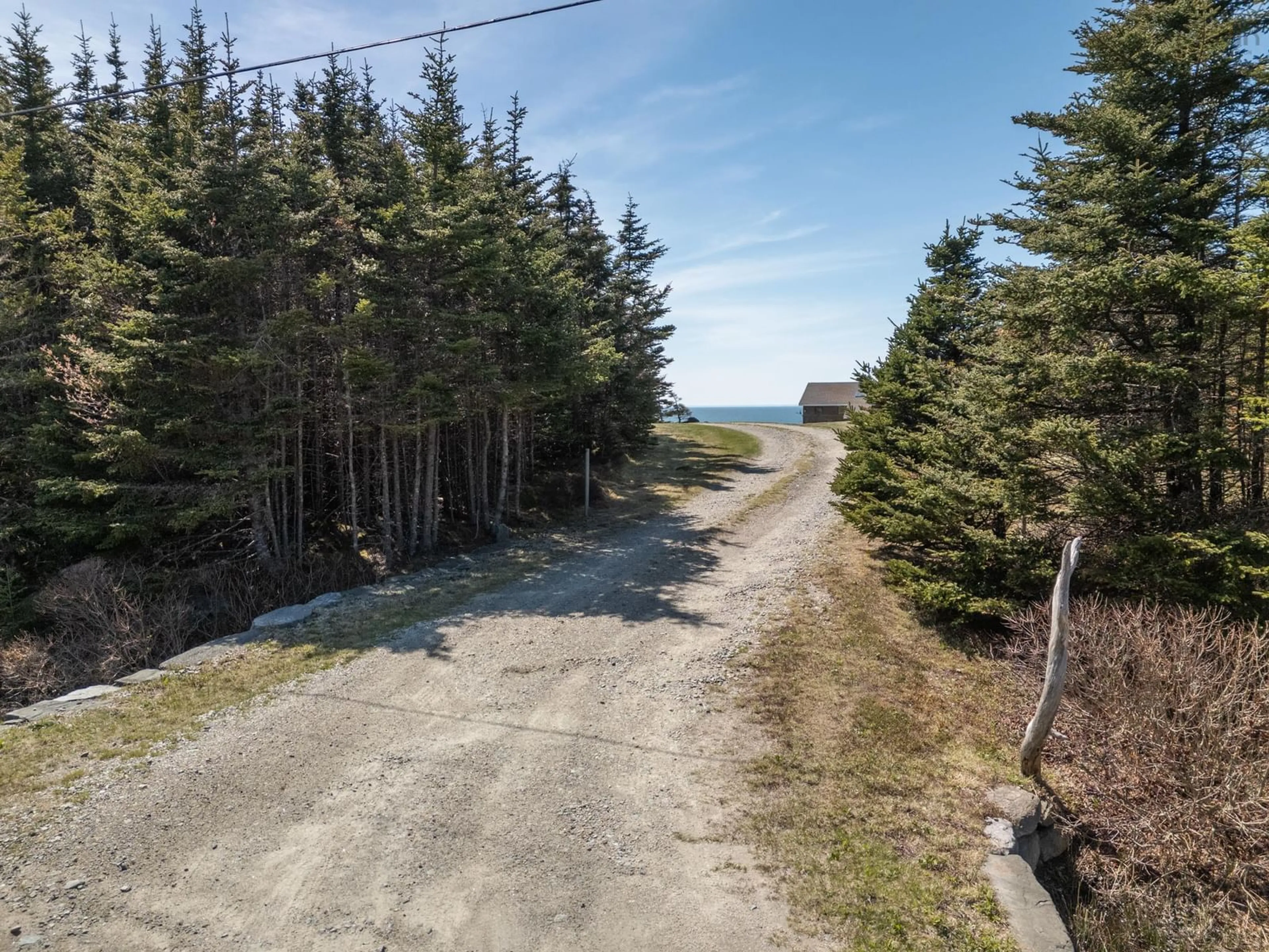 A pic from outside/outdoor area/front of a property/back of a property/a pic from drone, forest/trees view for 194 Thomas Rd, Cape Forchu Nova Scotia B5A 5G7