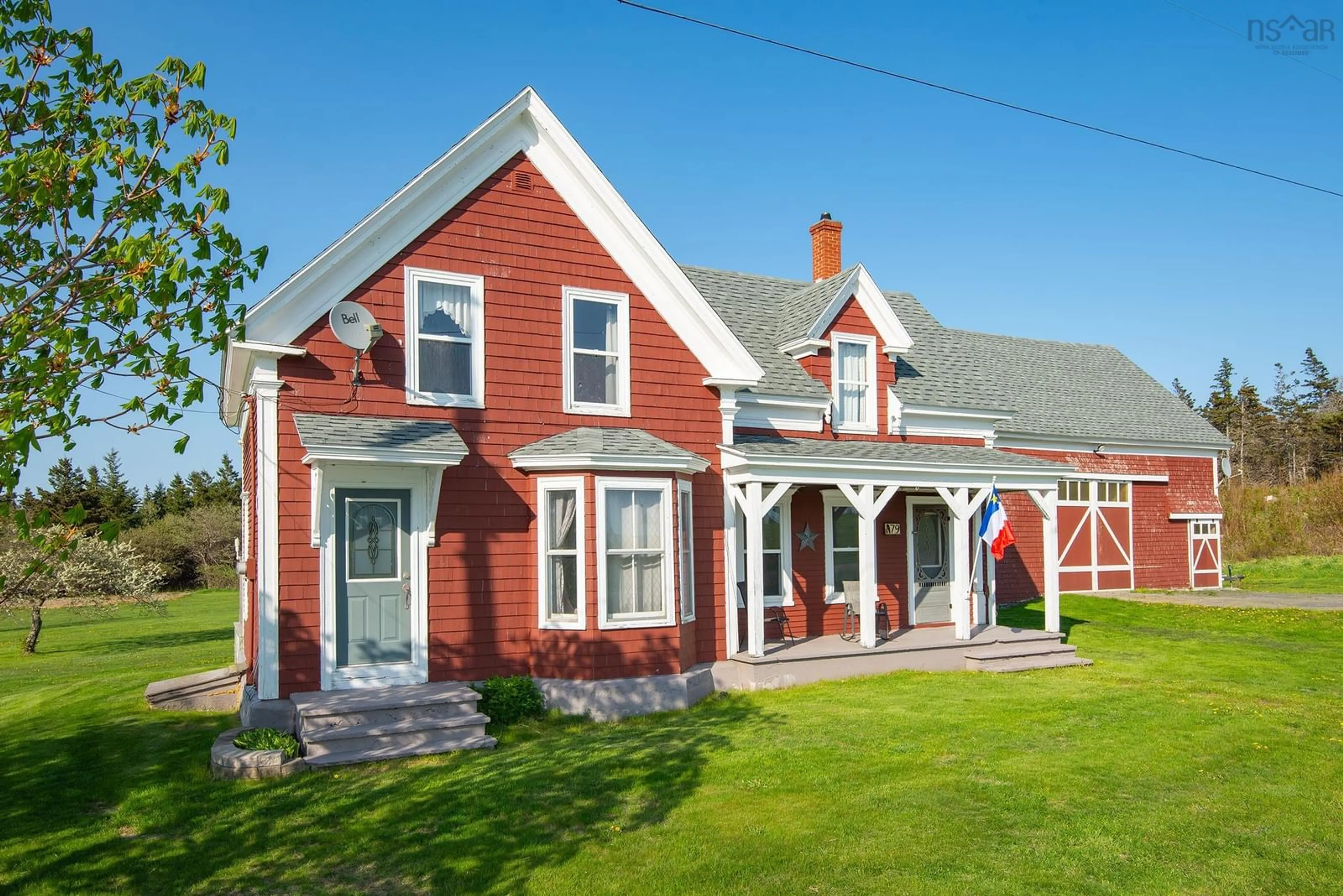 Home with brick exterior material, street for 79 Marc Comeau Rd, Meteghan River Nova Scotia B0W 2L0