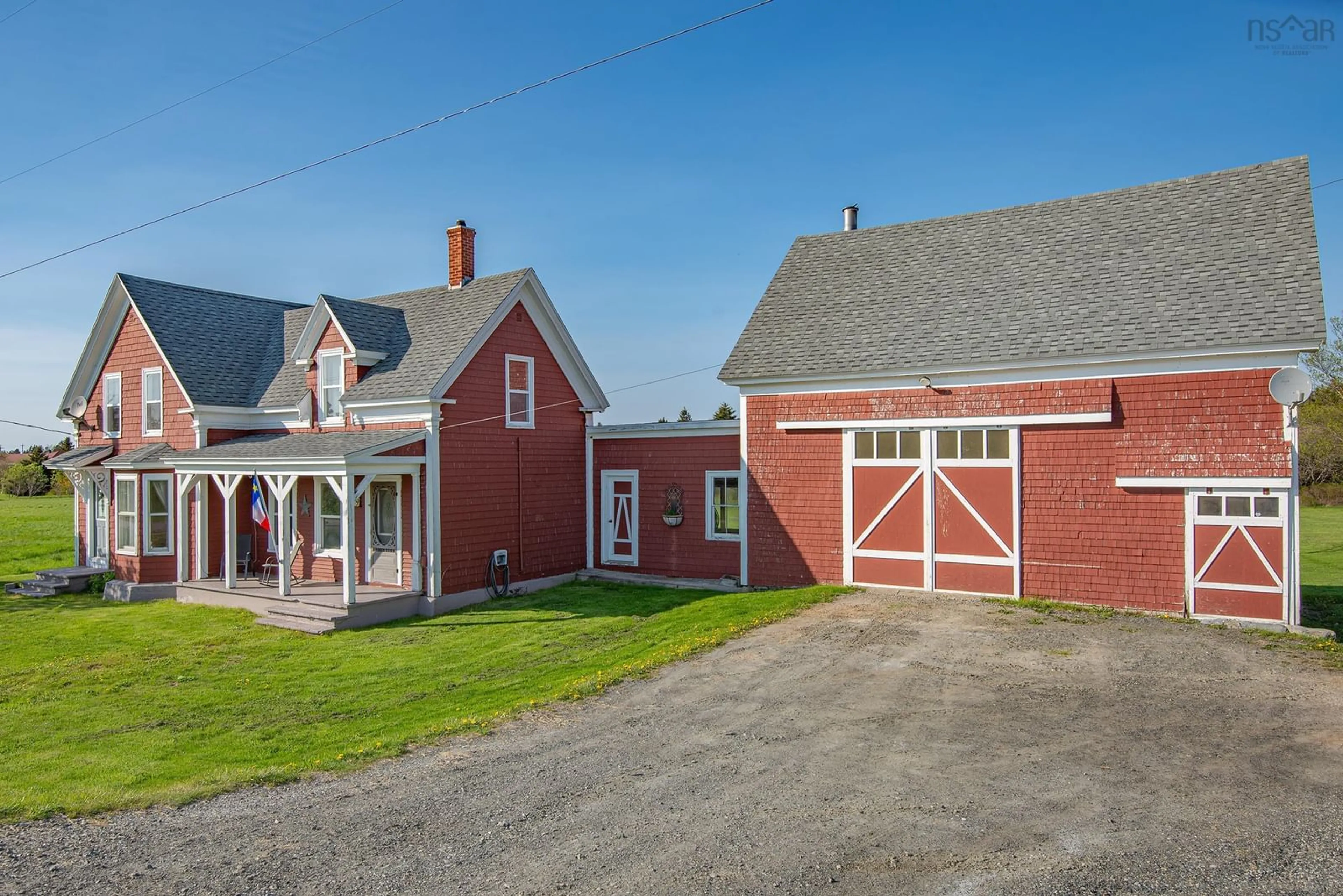 A pic from outside/outdoor area/front of a property/back of a property/a pic from drone, street for 79 Marc Comeau Rd, Meteghan River Nova Scotia B0W 2L0