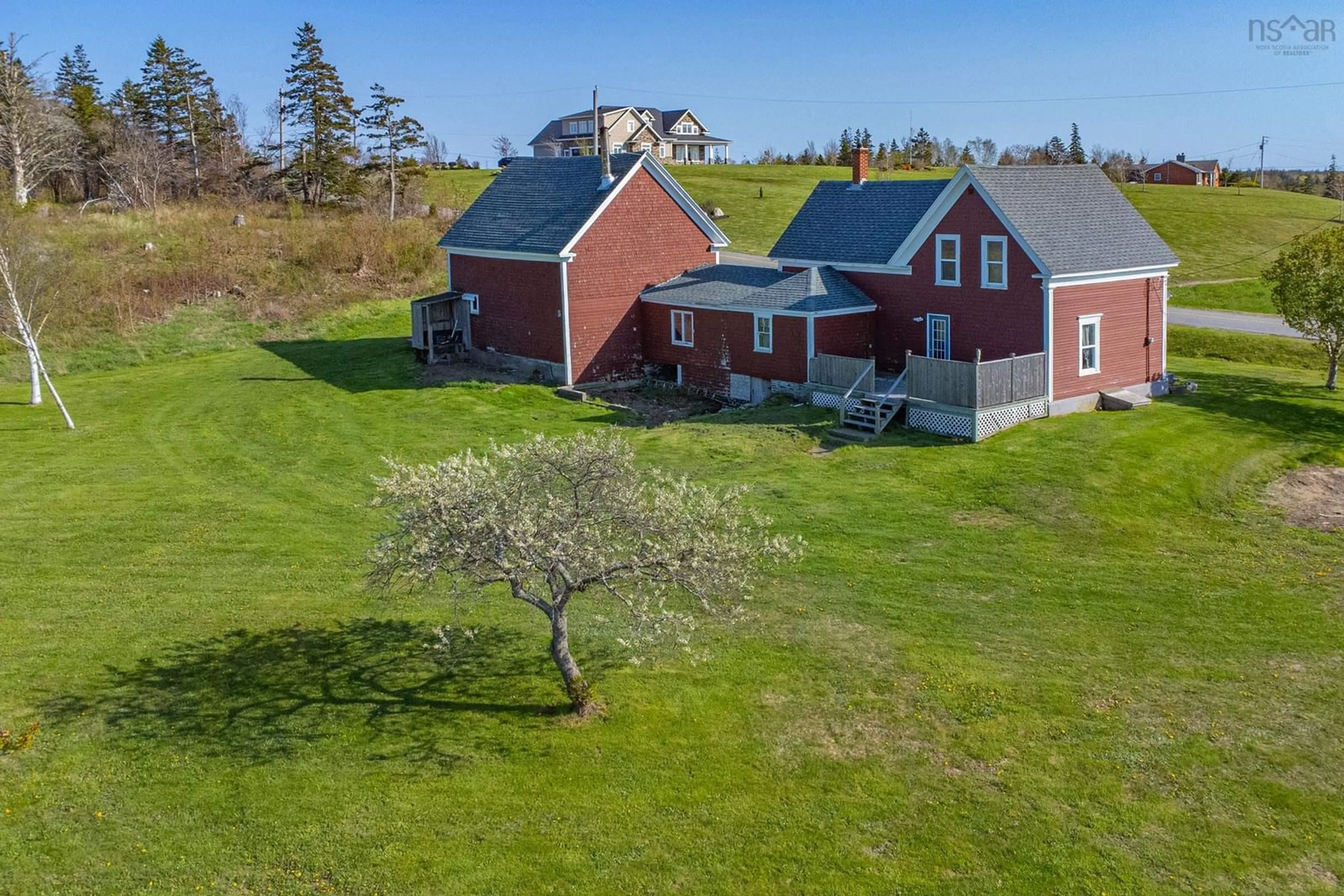 A pic from outside/outdoor area/front of a property/back of a property/a pic from drone, unknown for 79 Marc Comeau Rd, Meteghan River Nova Scotia B0W 2L0