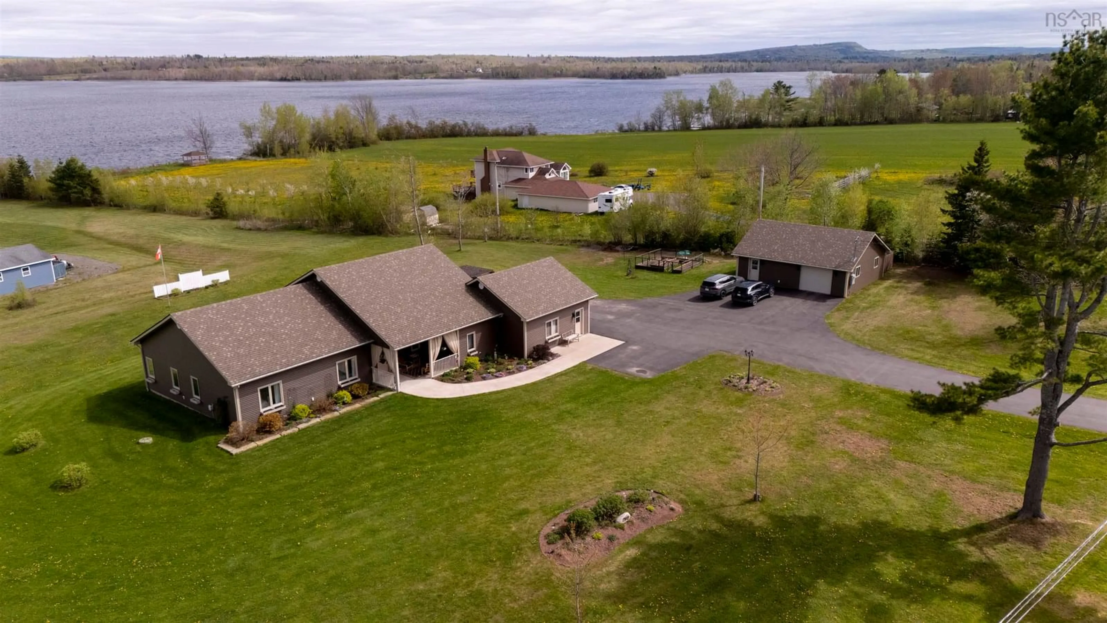 A pic from outside/outdoor area/front of a property/back of a property/a pic from drone, water/lake/river/ocean view for 2162 Hwy 376, Lyons Brook Nova Scotia B0K 1H0