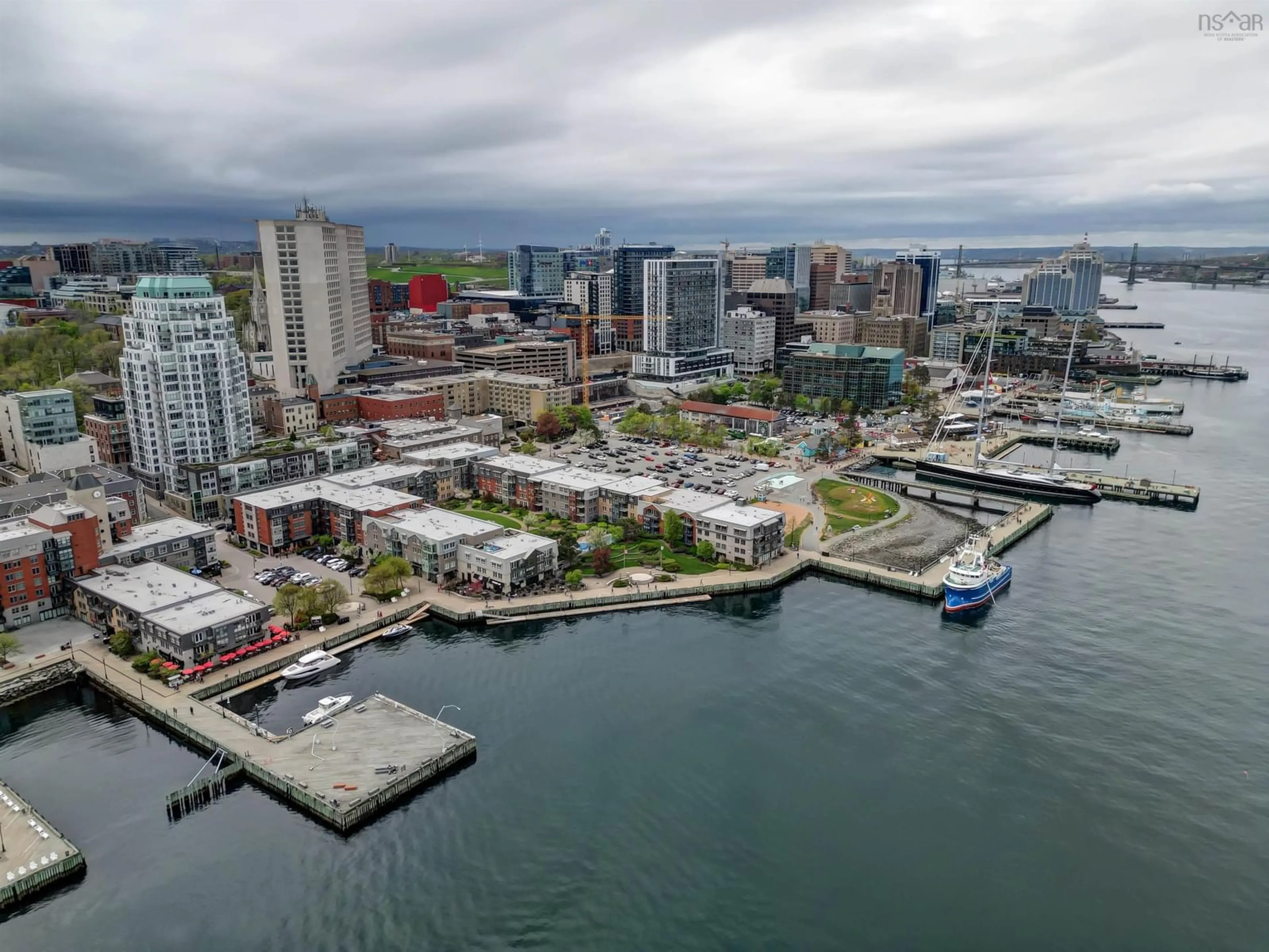 A pic from outside/outdoor area/front of a property/back of a property/a pic from drone, water/lake/river/ocean view for 1477 Lower Water St #234, Halifax Nova Scotia B3J 3Z4