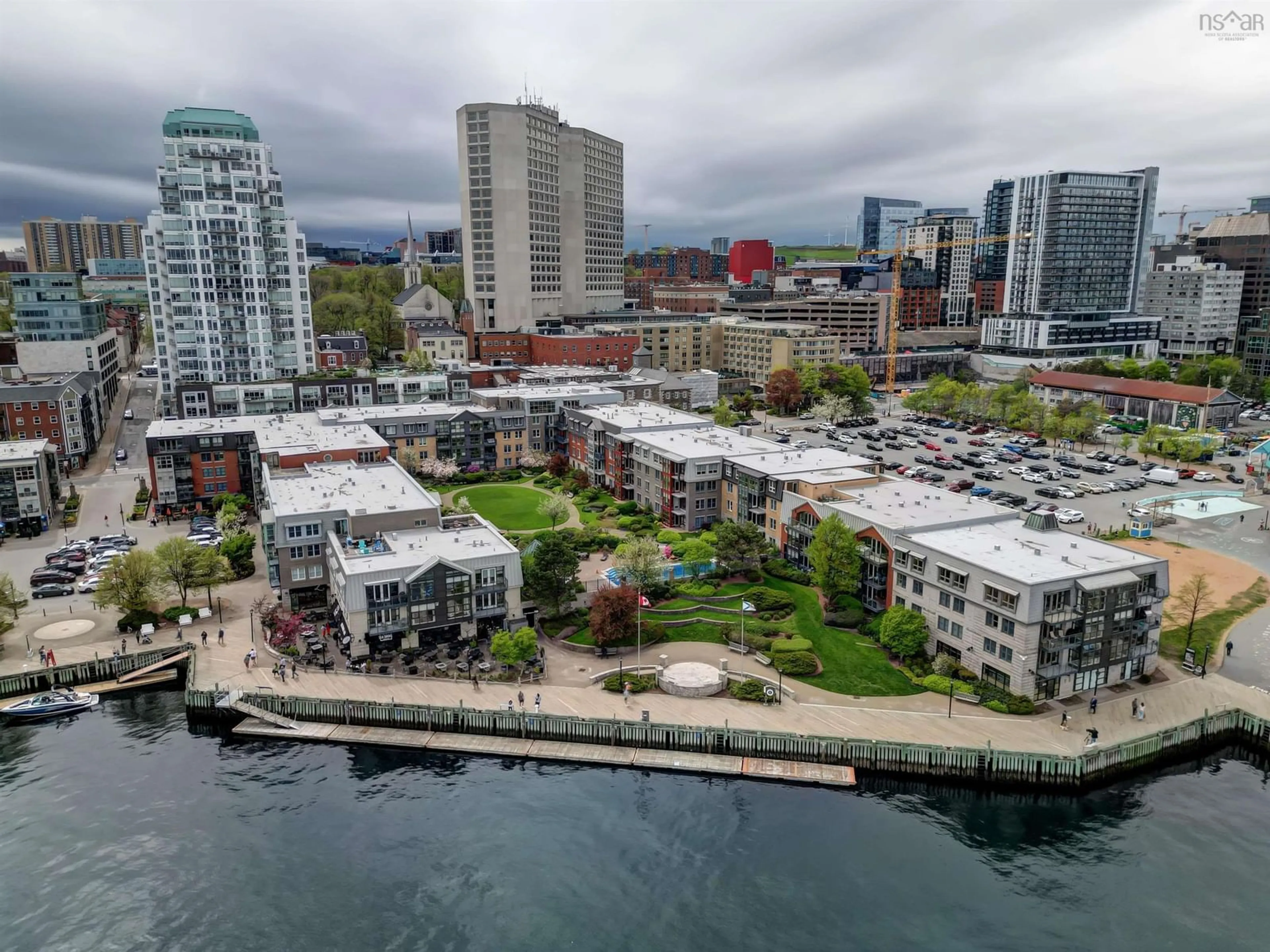 A pic from outside/outdoor area/front of a property/back of a property/a pic from drone, water/lake/river/ocean view for 1477 Lower Water St #234, Halifax Nova Scotia B3J 3Z4