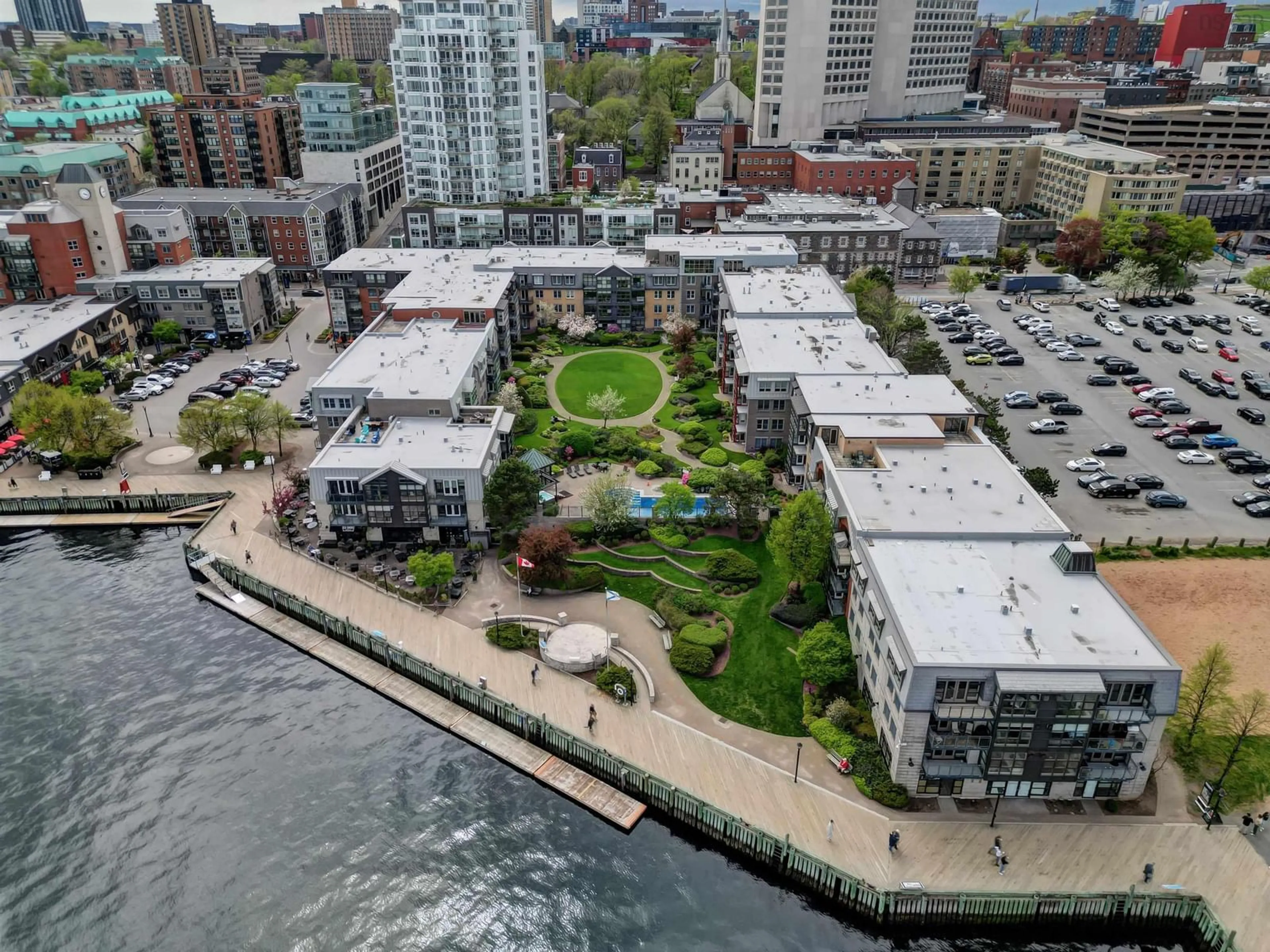 A pic from outside/outdoor area/front of a property/back of a property/a pic from drone, water/lake/river/ocean view for 1477 Lower Water St #234, Halifax Nova Scotia B3J 3Z4