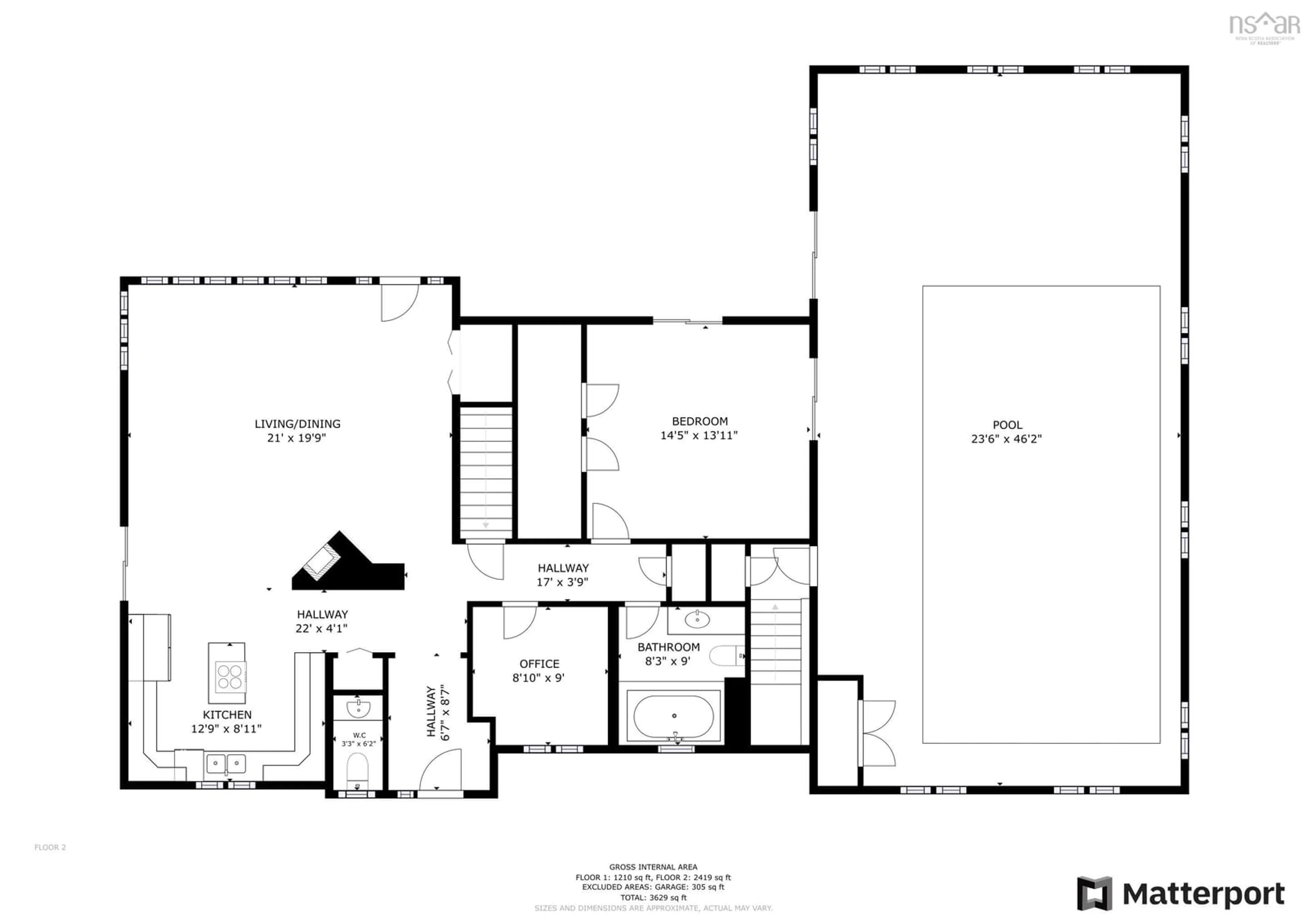Floor plan for 3940 Marble Mountain Rd, Lime Hill Nova Scotia B0E 2Y0