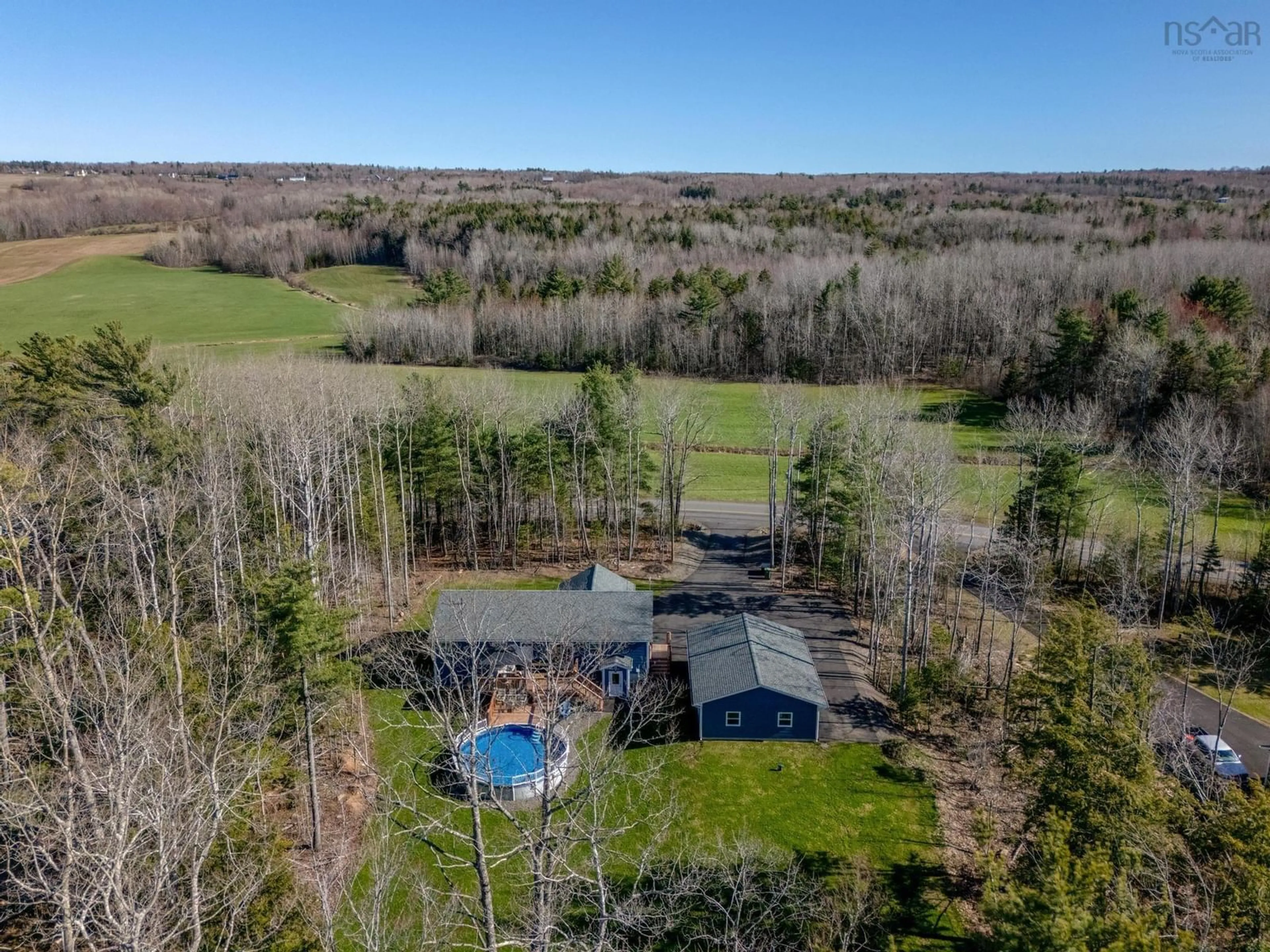 A pic from outside/outdoor area/front of a property/back of a property/a pic from drone, water/lake/river/ocean view for 509 Hall Rd, Millville Nova Scotia B0P 1C0
