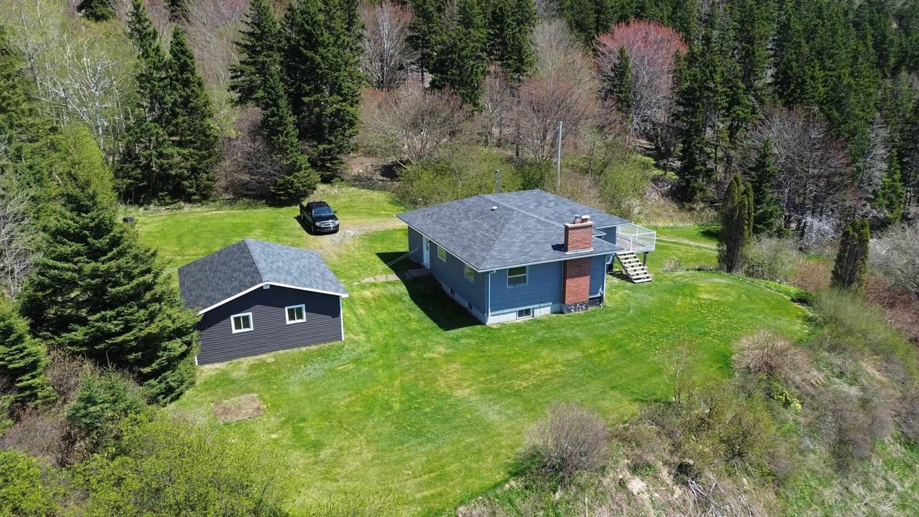 A pic from outside/outdoor area/front of a property/back of a property/a pic from drone, building for 3246 Highway 19, Craigmore Nova Scotia B9A 1A4