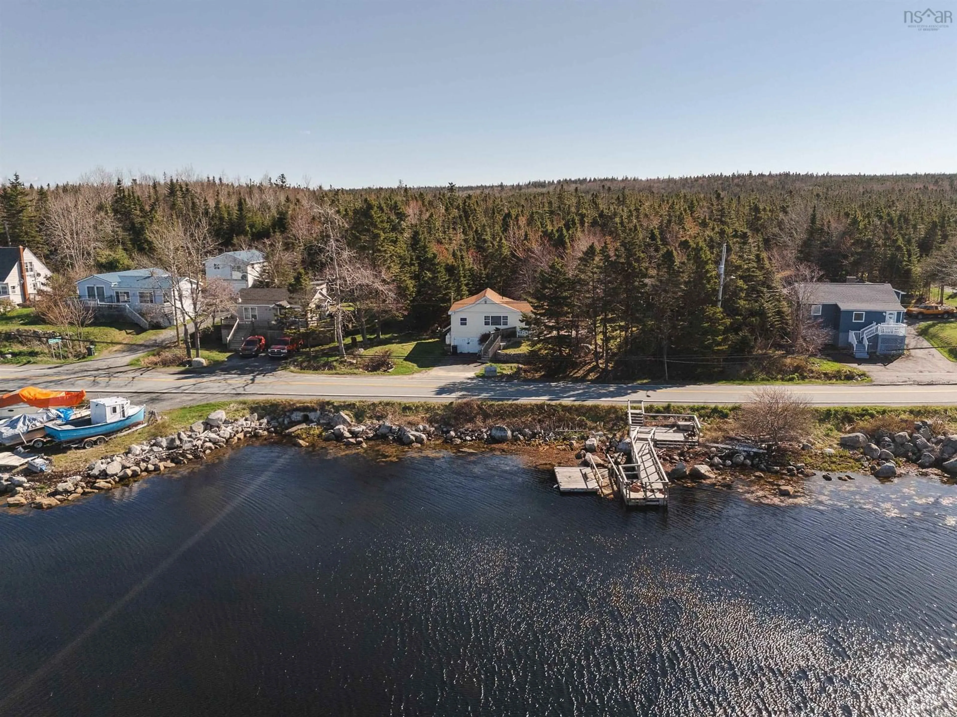 A pic from outside/outdoor area/front of a property/back of a property/a pic from drone, water/lake/river/ocean view for 4141 Prospect Rd, Shad Bay Nova Scotia B3T 2C1