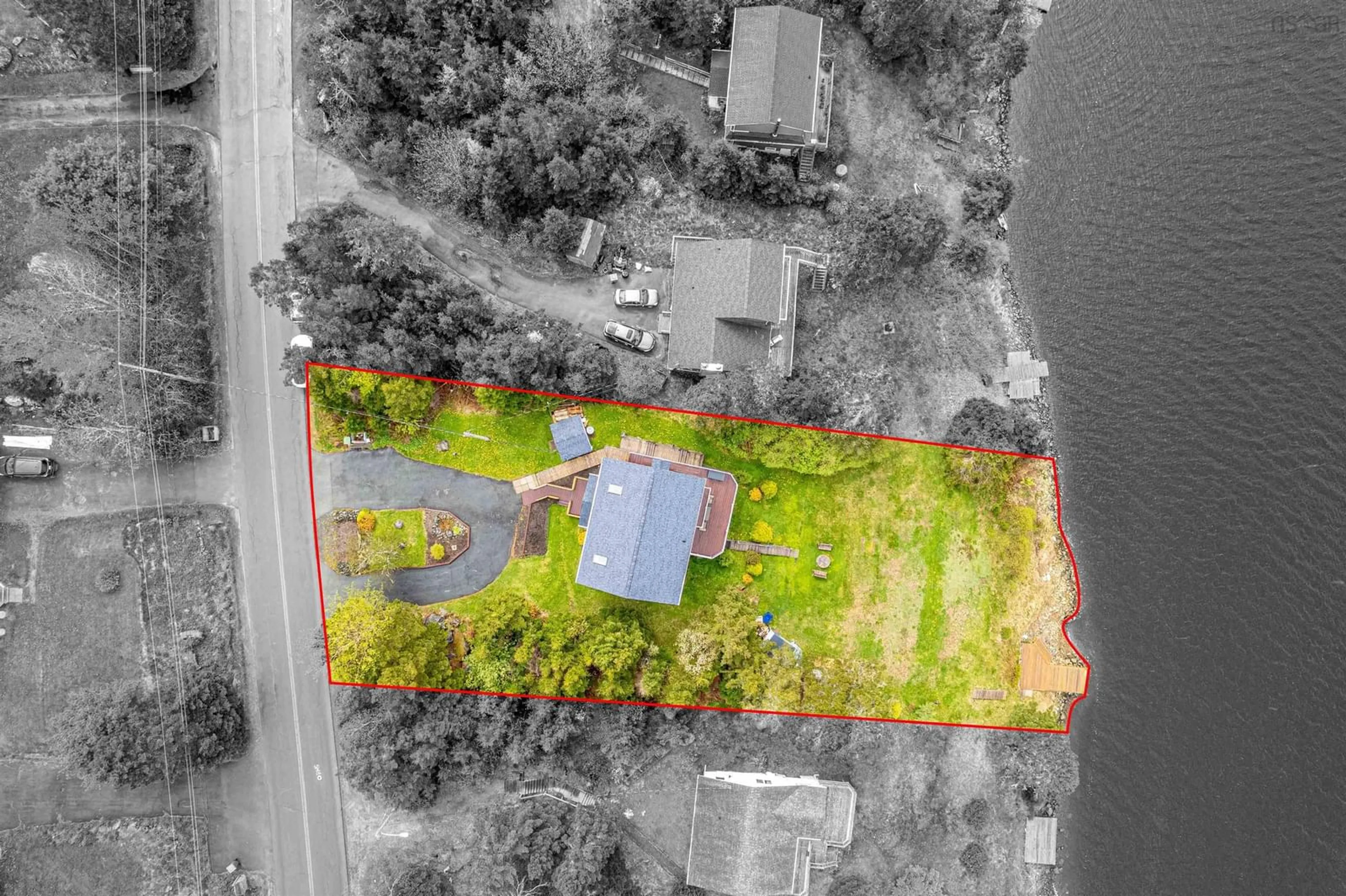 A pic from outside/outdoor area/front of a property/back of a property/a pic from drone, water/lake/river/ocean view for 83 Candy Mountain Rd, Lawrencetown Nova Scotia B2Z 1K4