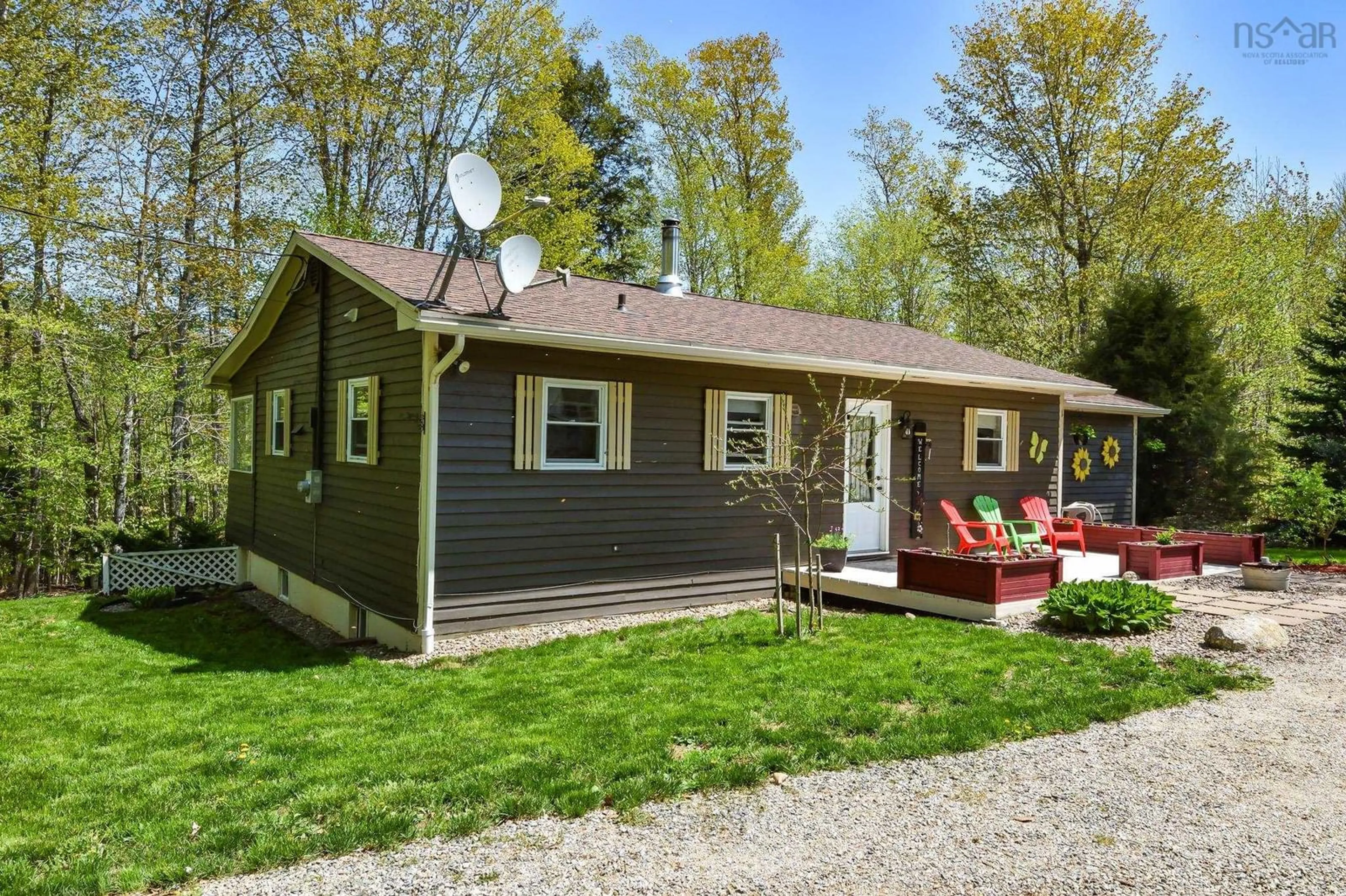 Home with vinyl exterior material, street for 642 High Landing Rd, Parkdale Nova Scotia B0R 1A0