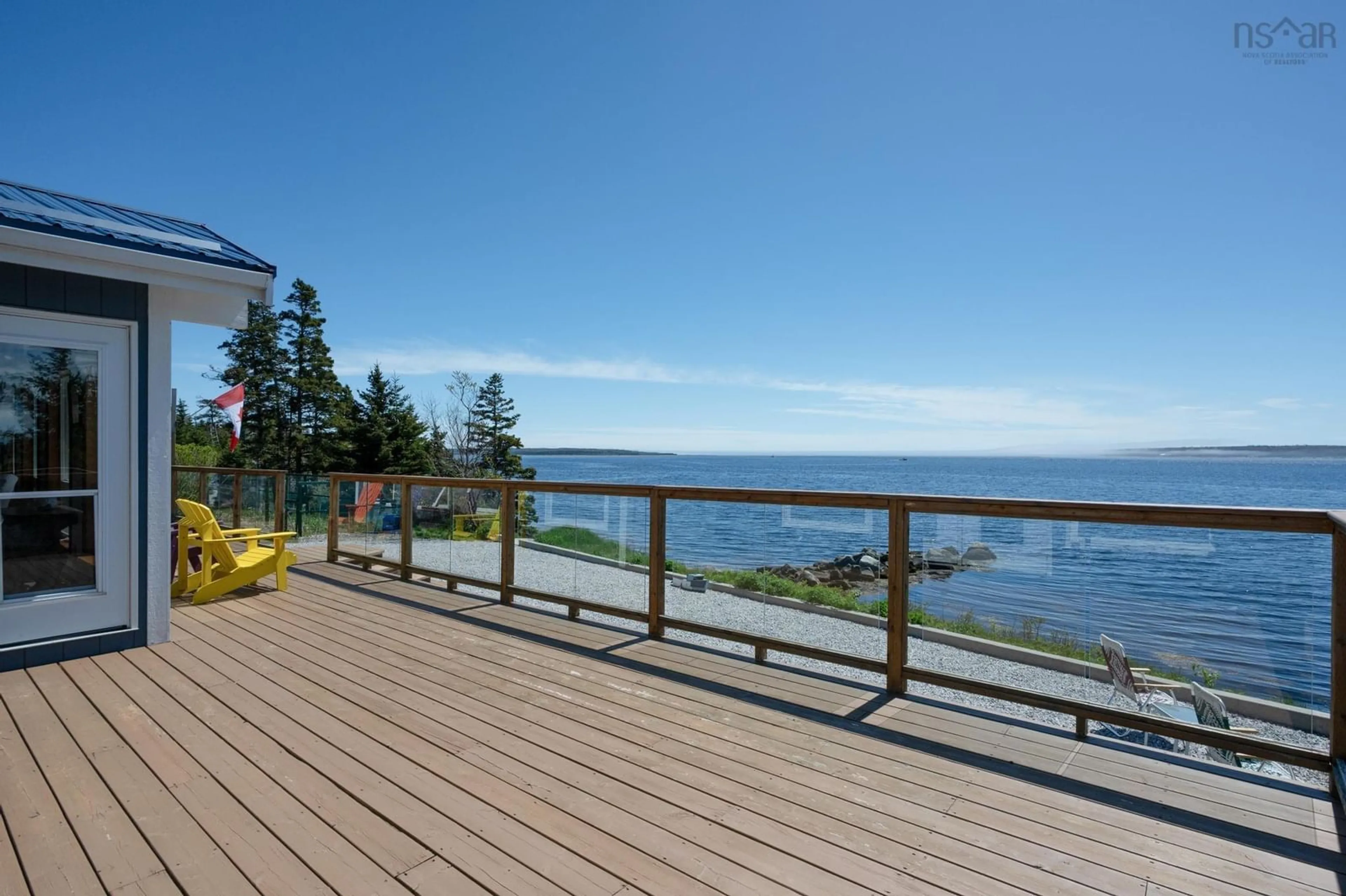 Patio, water/lake/river/ocean view for 1904 Sandy Point Rd, Sandy Point Nova Scotia B0T 1W0
