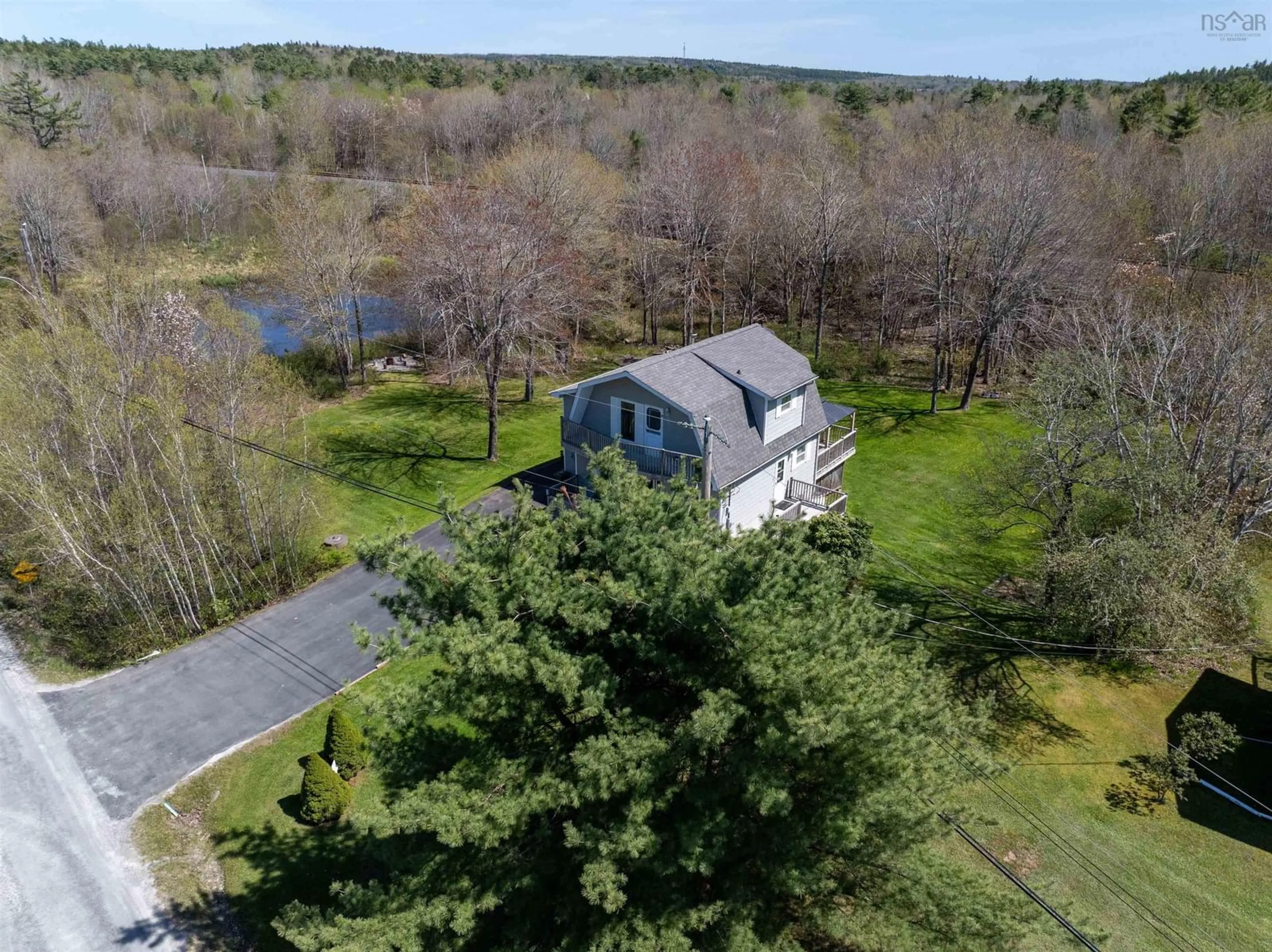 A pic from outside/outdoor area/front of a property/back of a property/a pic from drone, water/lake/river/ocean view for 36 Kings Rd, Wellington Nova Scotia B2T 1A2