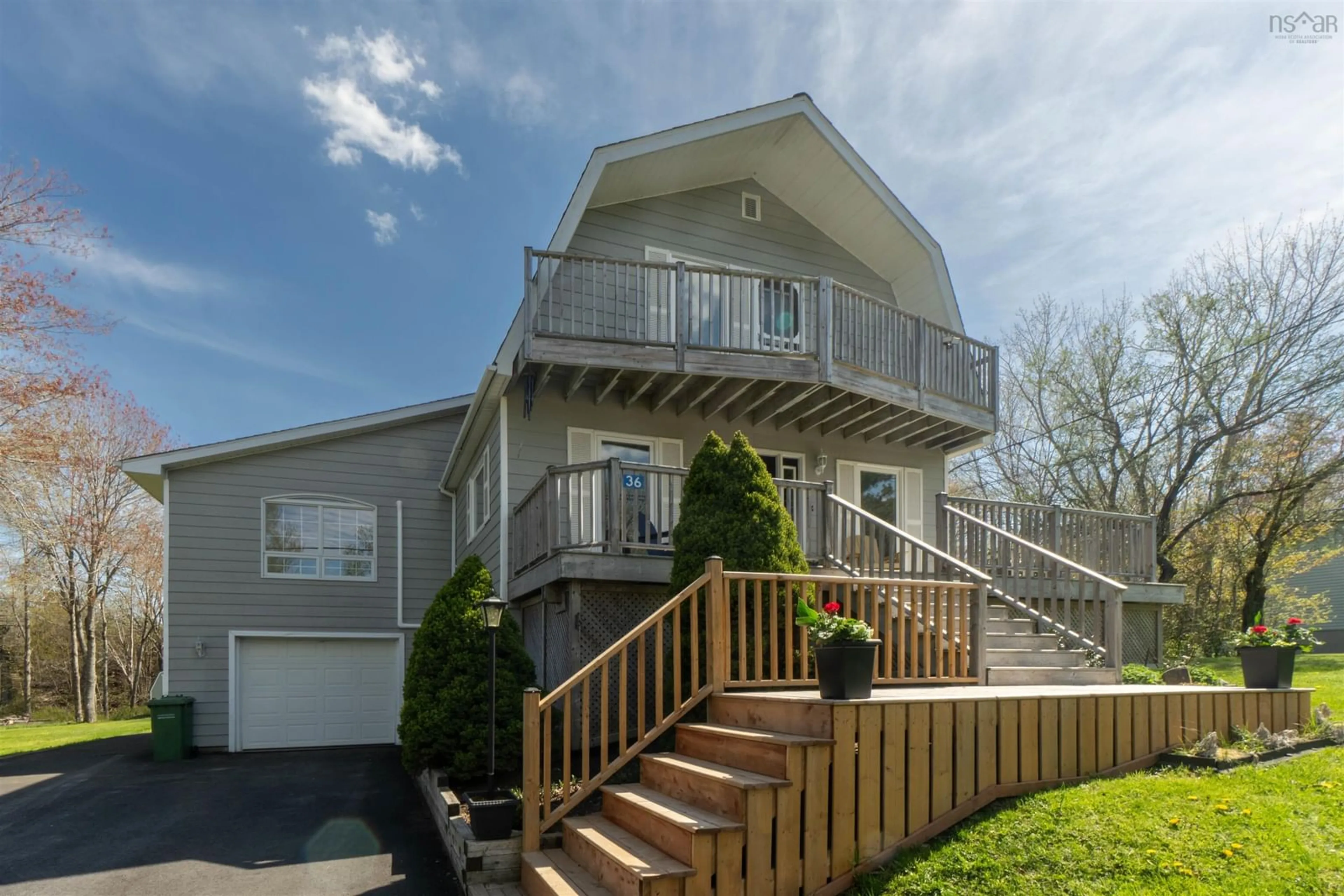 Home with vinyl exterior material, street for 36 Kings Rd, Wellington Nova Scotia B2T 1A2