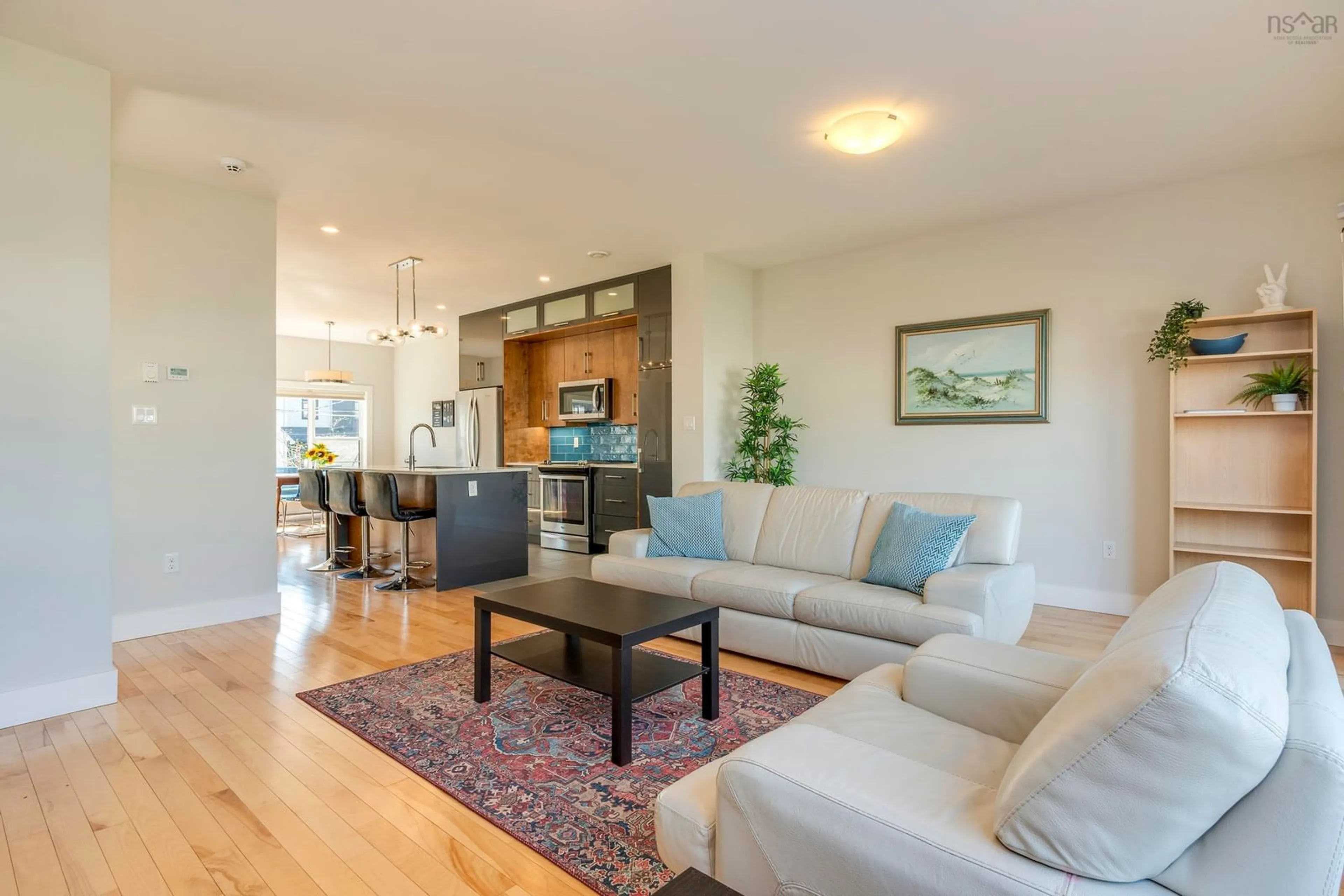 Living room with furniture, wood/laminate floor for 97 Mica Cres, Halifax Nova Scotia B3P 0H7