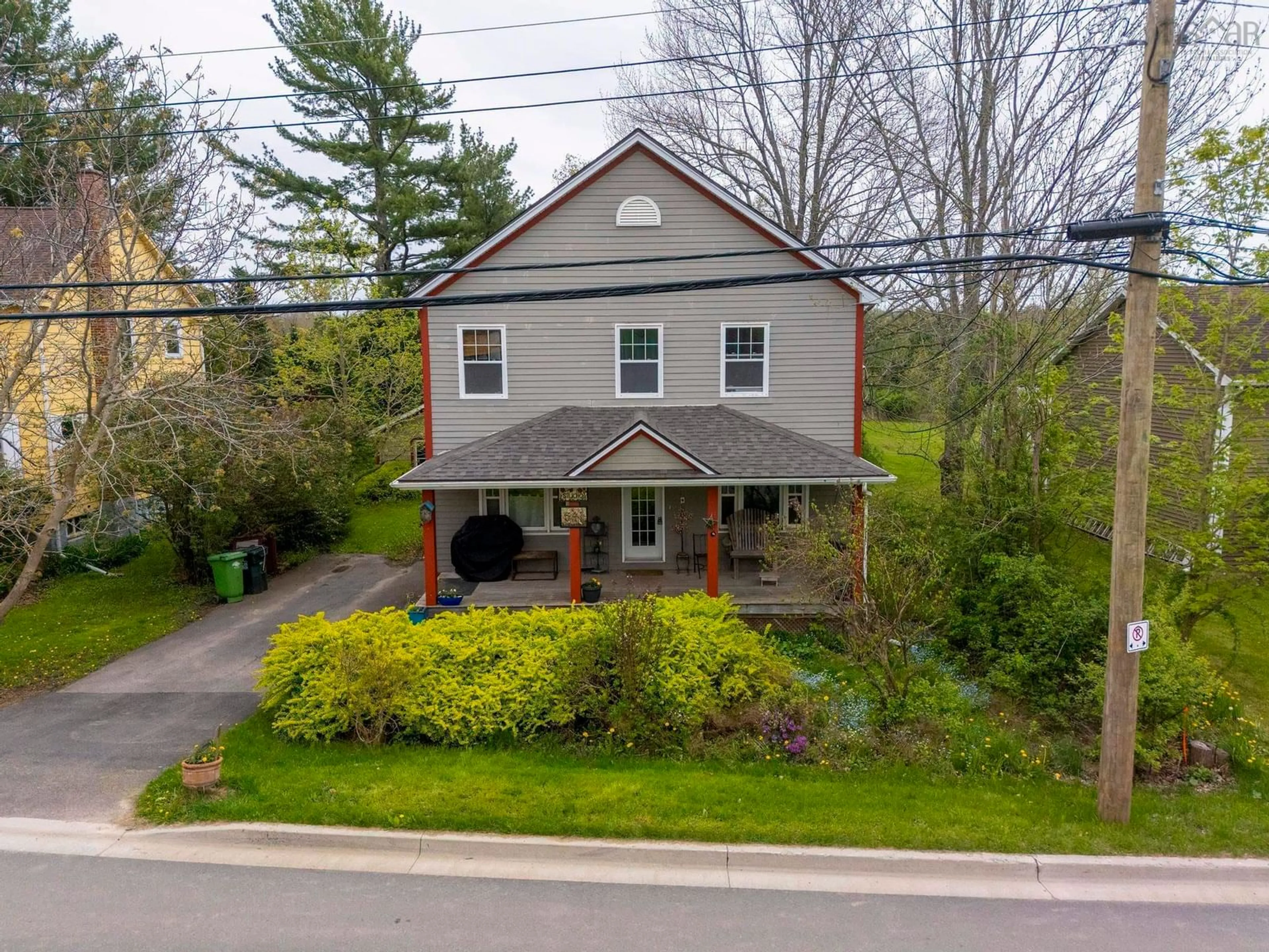 A pic from outside/outdoor area/front of a property/back of a property/a pic from drone, street for 341 College Rd, Windsor Nova Scotia B0N 2T0
