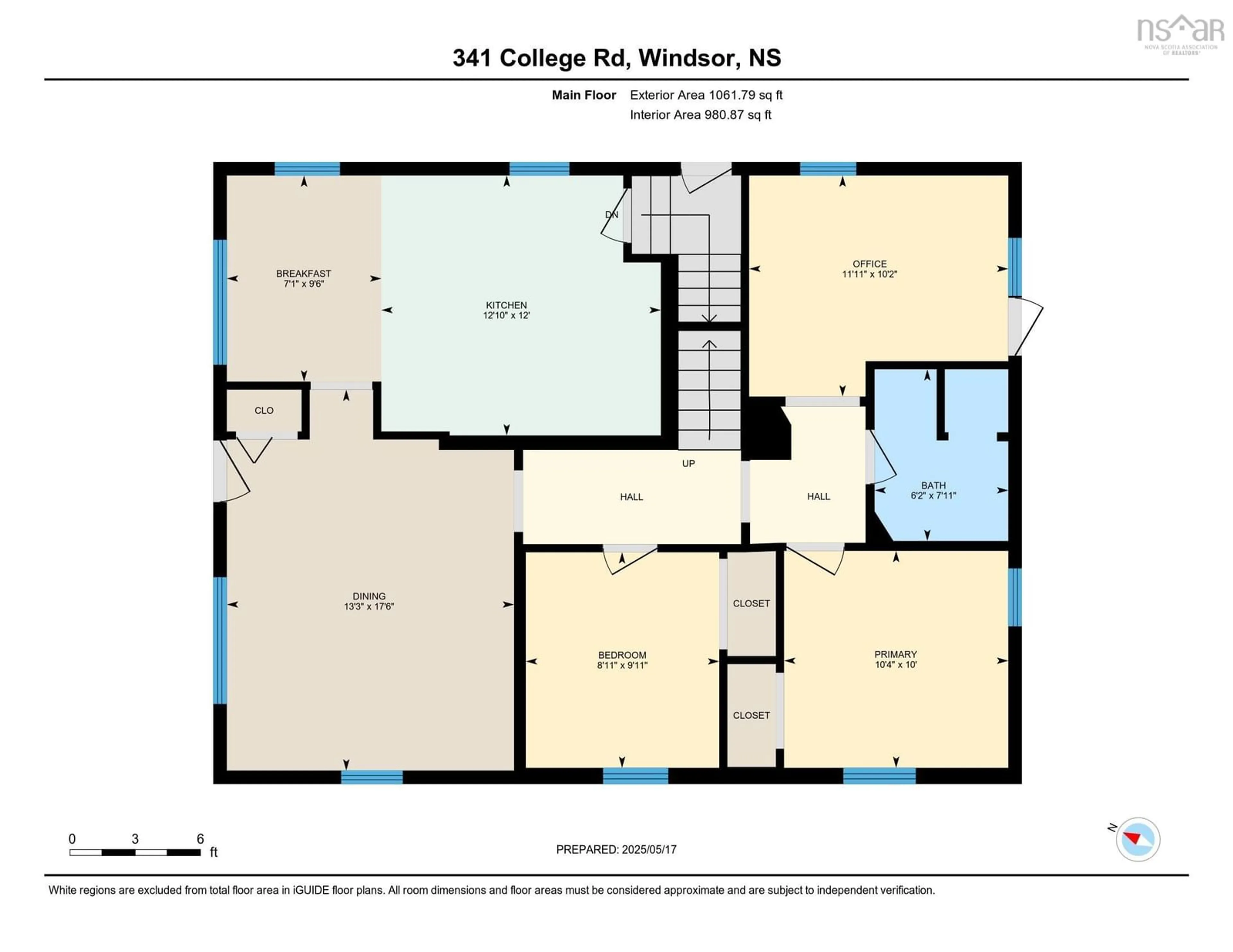 Floor plan for 341 College Rd, Windsor Nova Scotia B0N 2T0