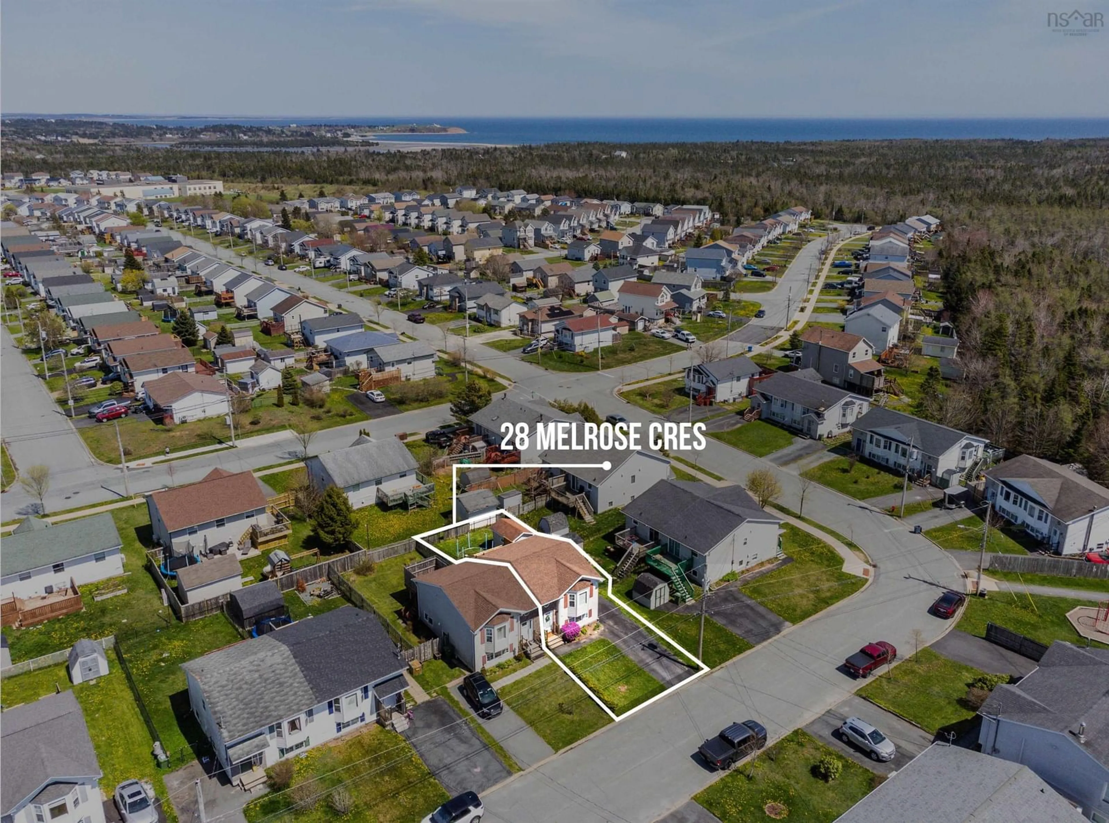 A pic from outside/outdoor area/front of a property/back of a property/a pic from drone, street for 28 Melrose Cres, Eastern Passage Nova Scotia B3G 1N6