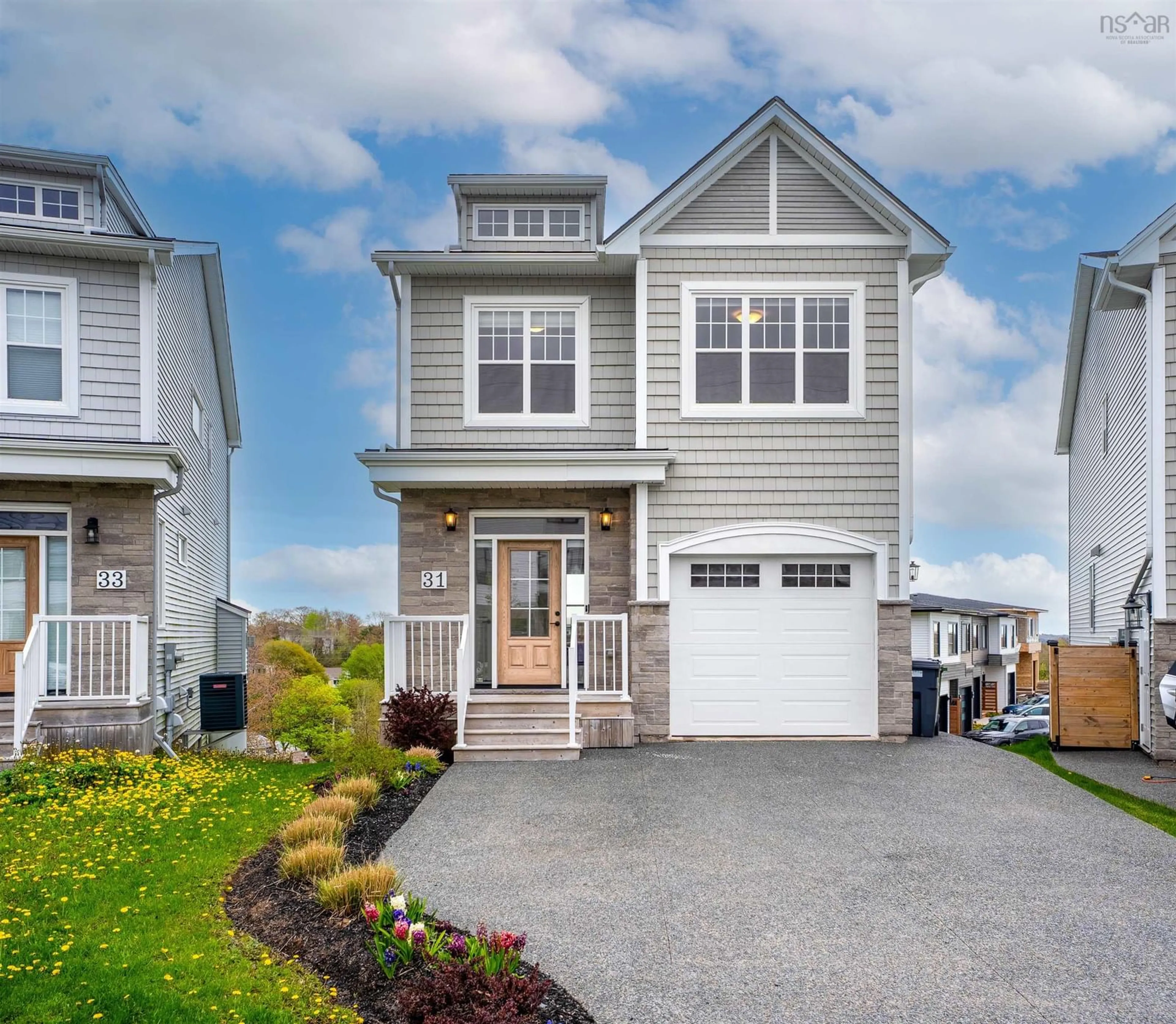 Home with vinyl exterior material, street for 31 Darjeeling Dr, Halifax Nova Scotia B3P 2K9