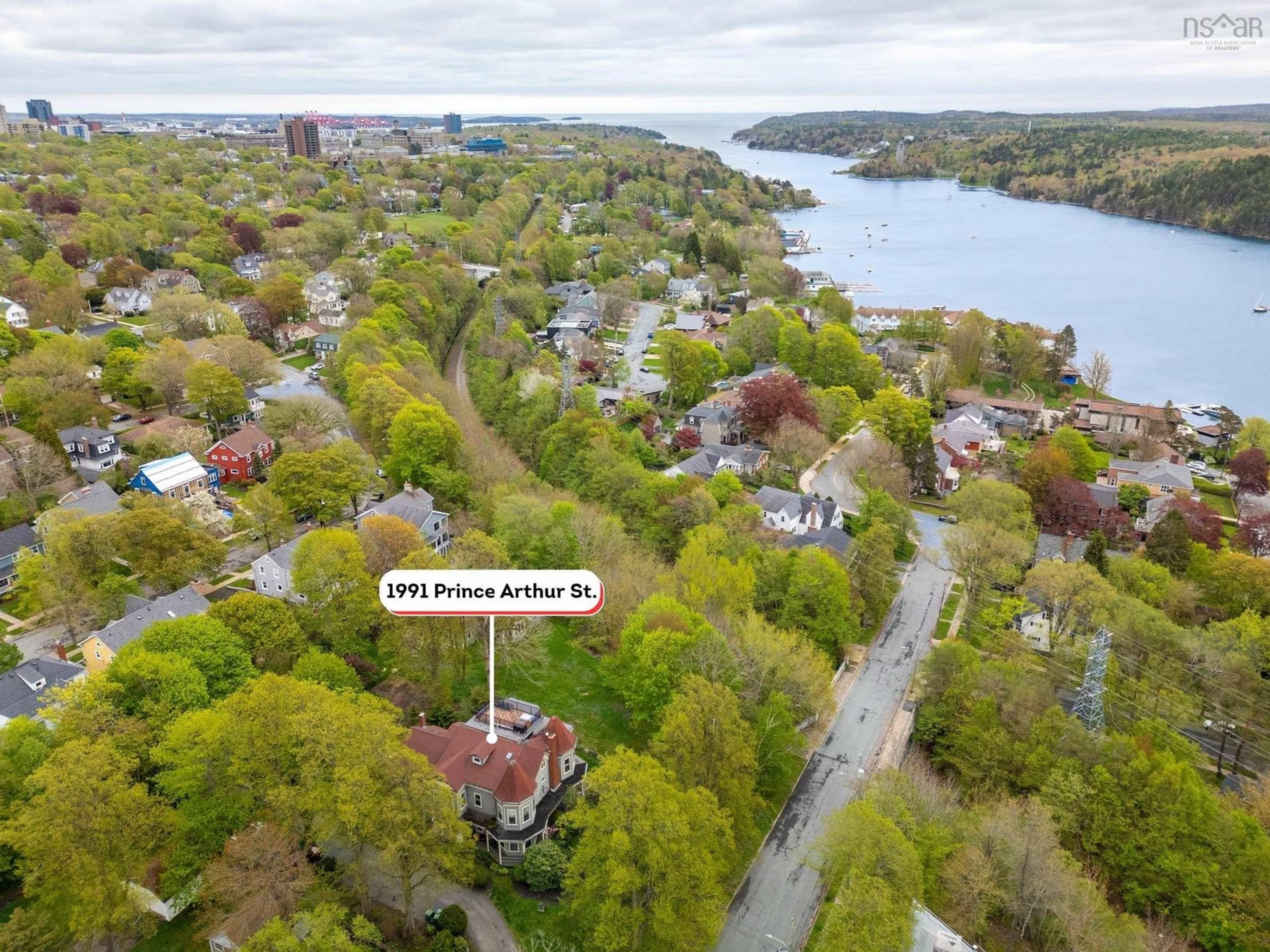 A pic from outside/outdoor area/front of a property/back of a property/a pic from drone, water/lake/river/ocean view for 1991 Prince Arthur St #3, Halifax Nova Scotia B3H 4H2