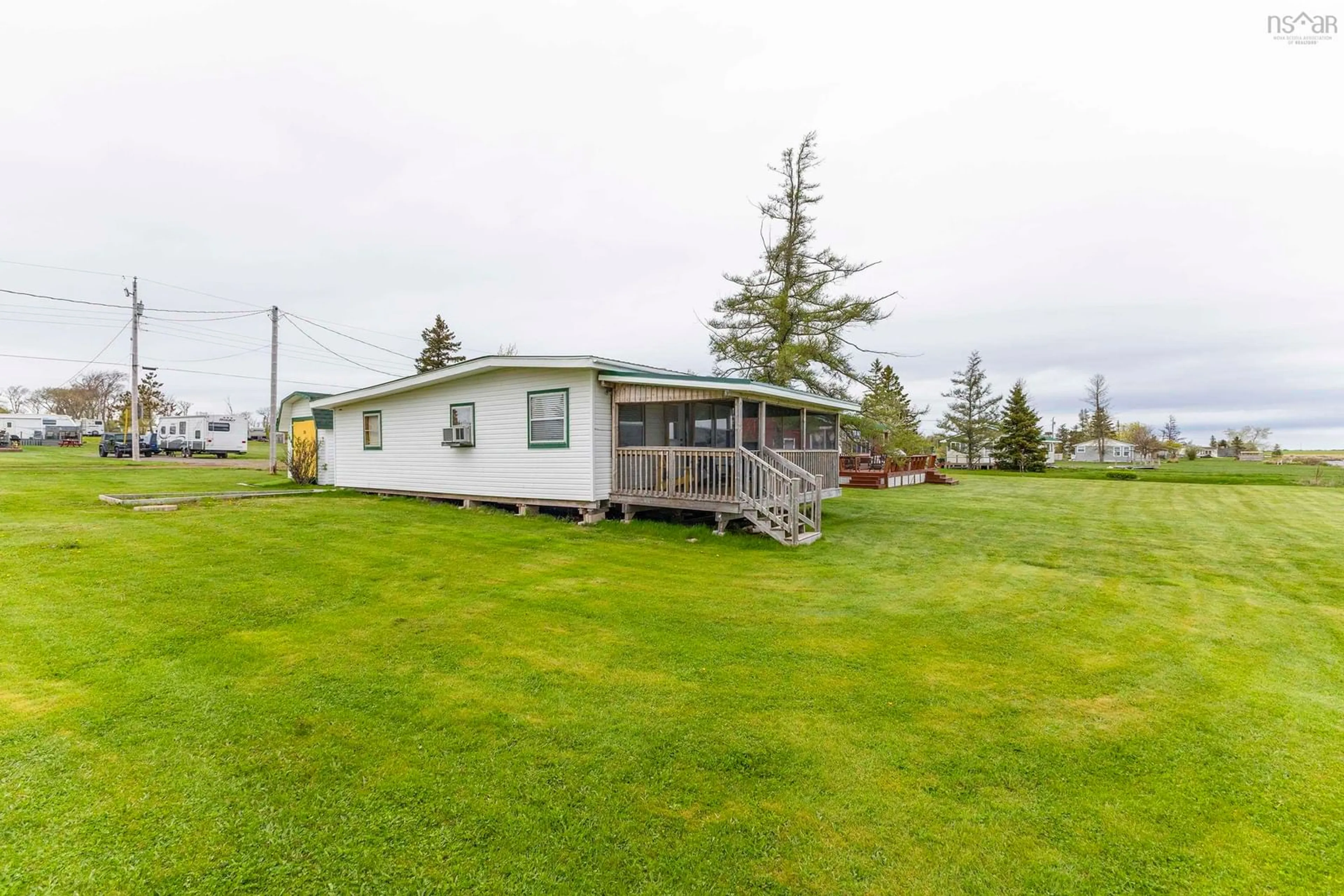 A pic from outside/outdoor area/front of a property/back of a property/a pic from drone, water/lake/river/ocean view for 56 Poplar Lane, Brule Point Nova Scotia B0K 1V0