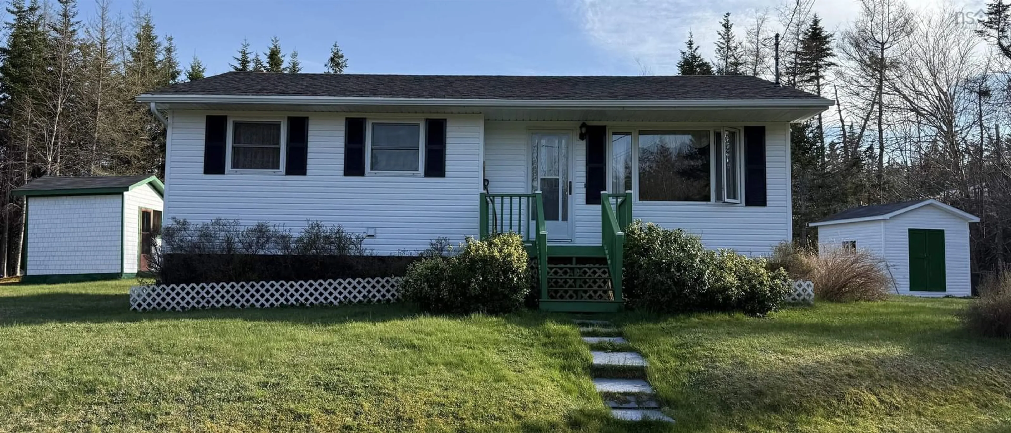 Home with vinyl exterior material, street for 6954 Highway 327, French Road Nova Scotia B1K 2A6