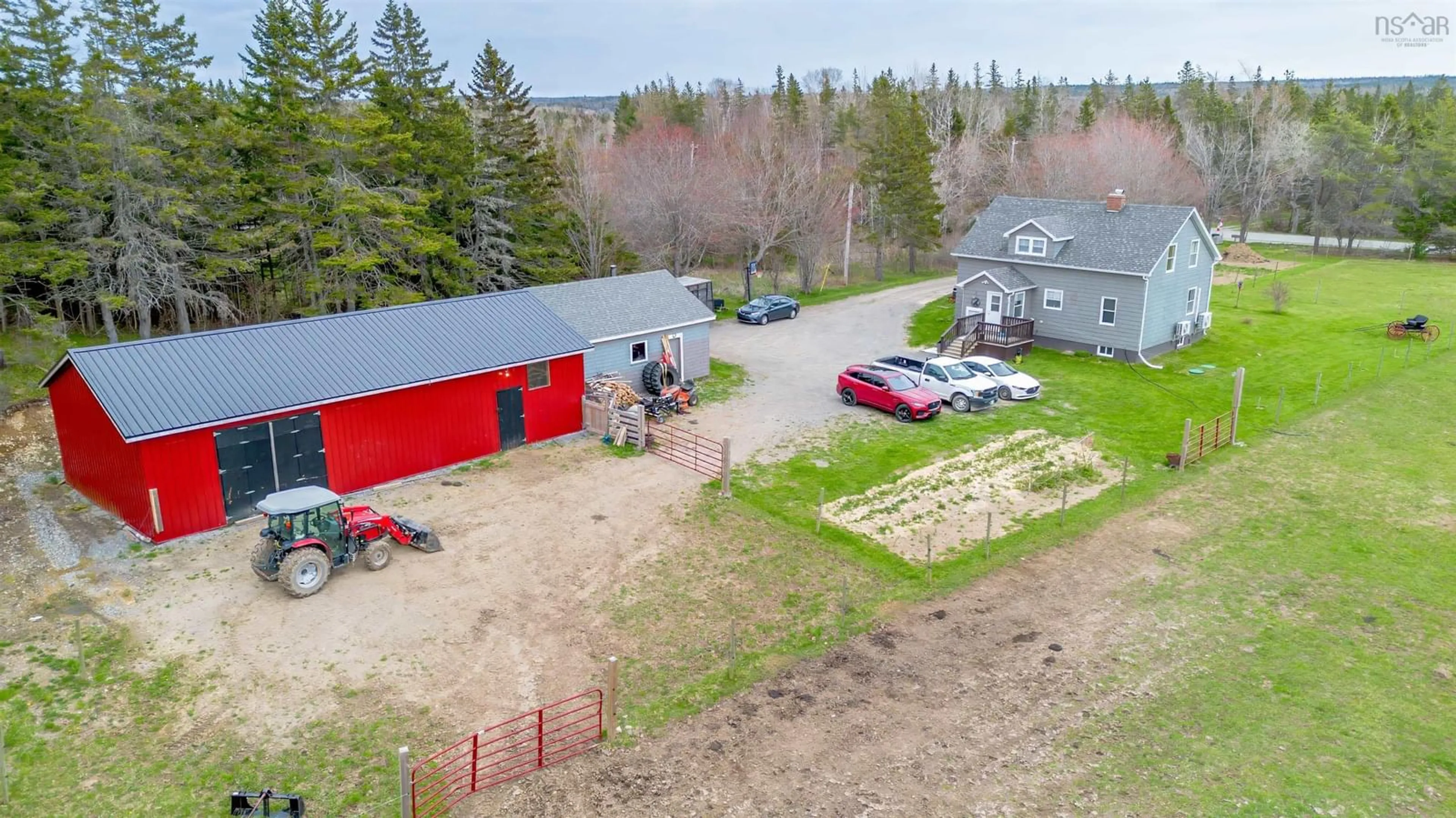 A pic from outside/outdoor area/front of a property/back of a property/a pic from drone, unknown for 2792 Grand Mira North Rd, Marion Bridge Nova Scotia B1K 1B1