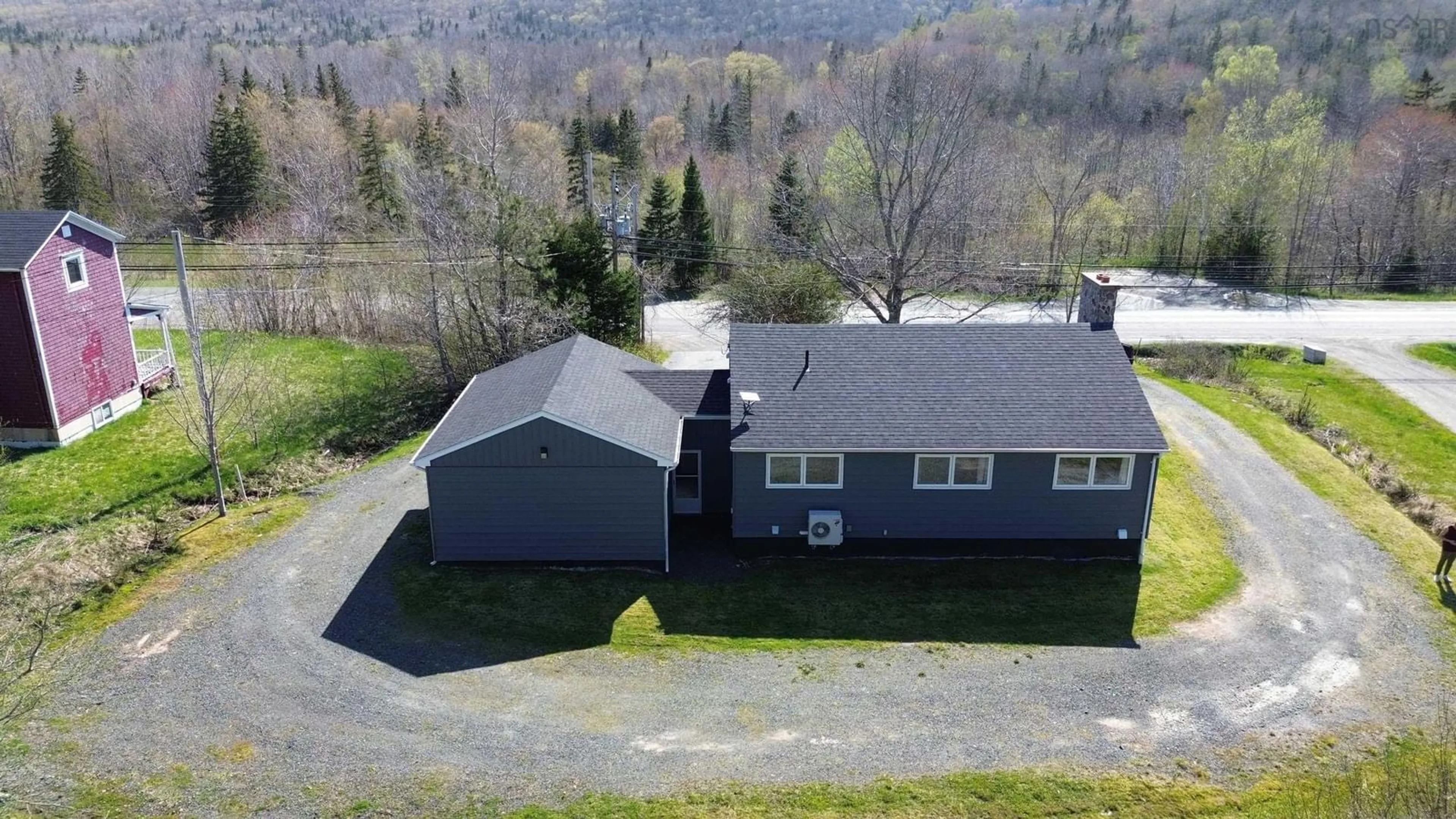 A pic from outside/outdoor area/front of a property/back of a property/a pic from drone, unknown for 280 Highway 252, Churchview Nova Scotia B0E 3M0