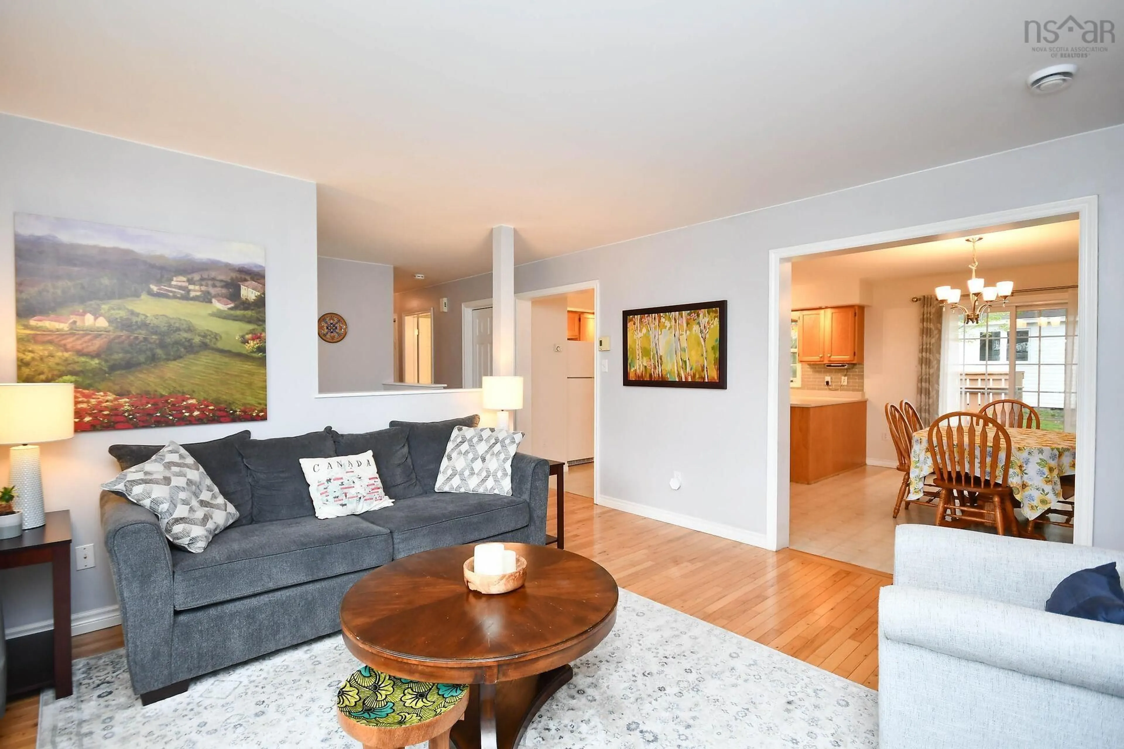 Living room with furniture, wood/laminate floor for 209 Beaver Bank Rd, Beaver Bank Nova Scotia B4E 1J8