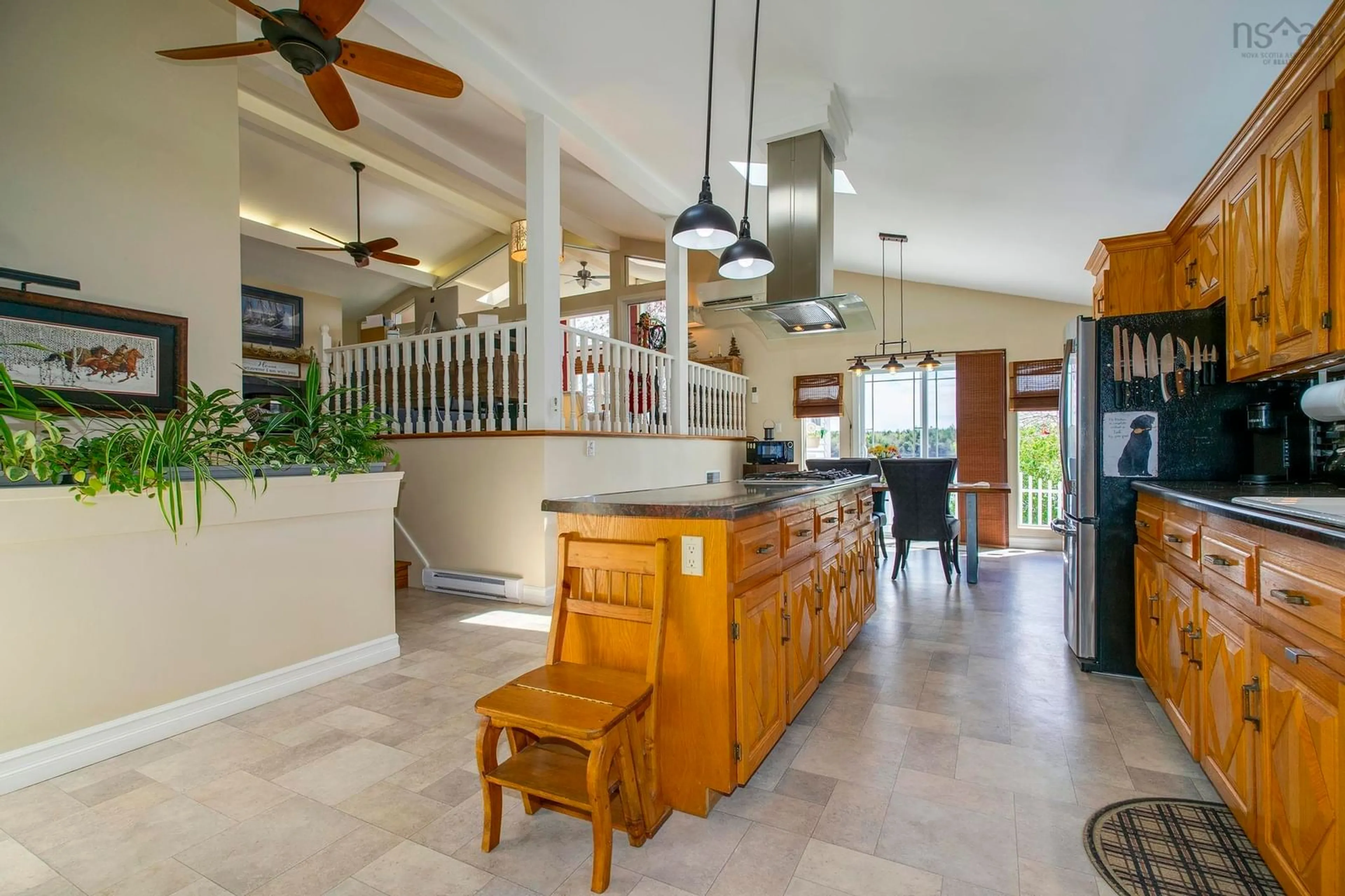 Open concept kitchen, ceramic/tile floor for 105 Haines Rd, North Range Nova Scotia B0W 1H0