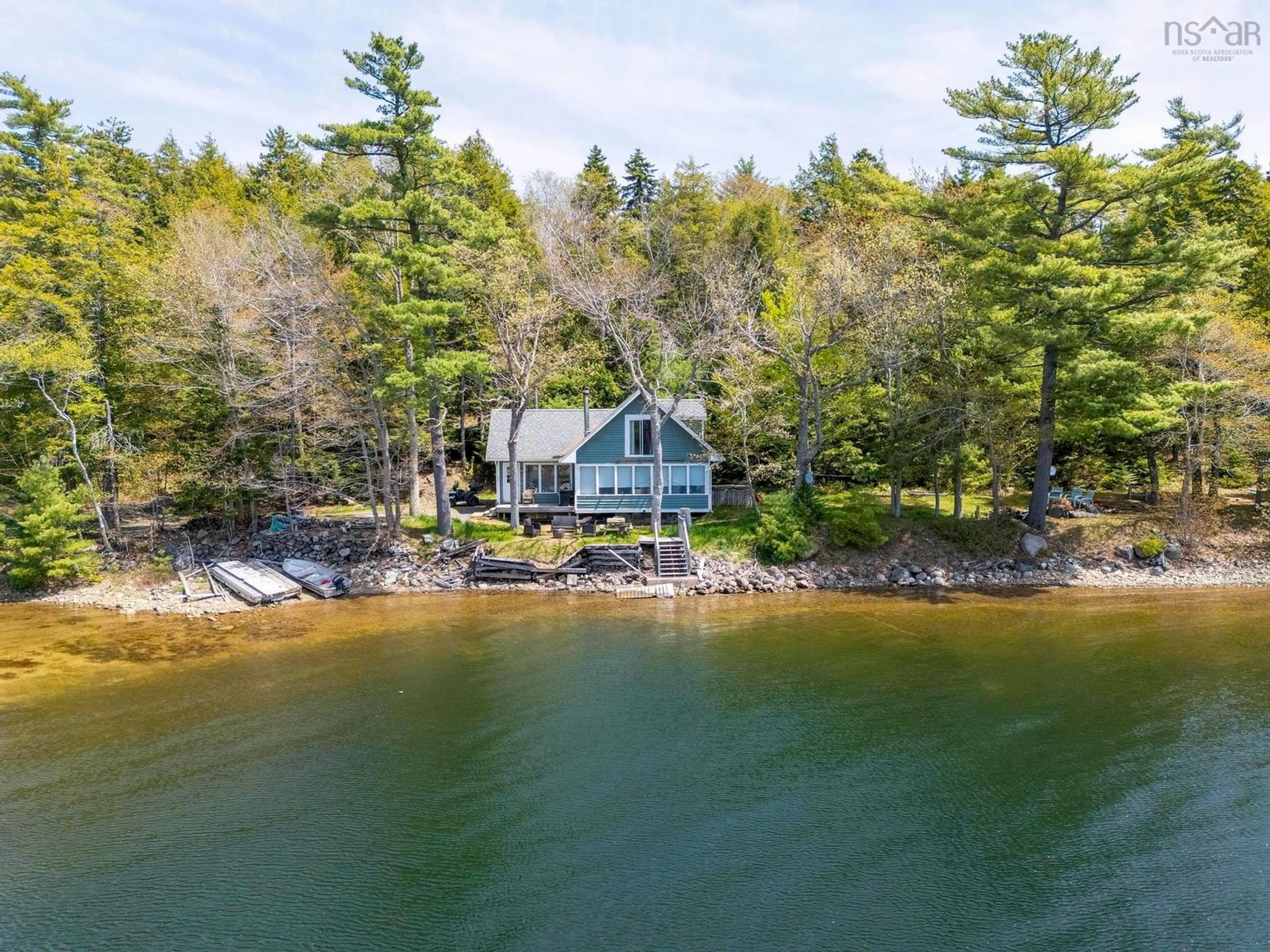 A pic from outside/outdoor area/front of a property/back of a property/a pic from drone, water/lake/river/ocean view for 323 Turtle Cove Road, Middle New Cornwall Nova Scotia B0J 2E0