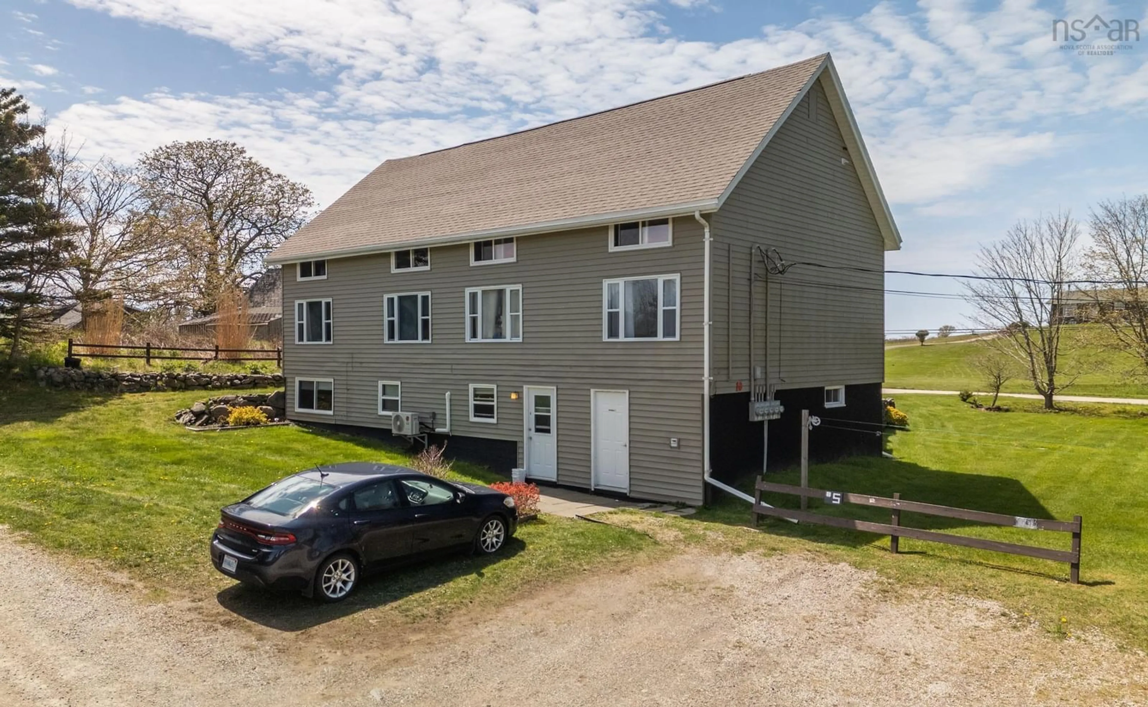 A pic from outside/outdoor area/front of a property/back of a property/a pic from drone, building for 10 Dearman Dr, Milton Highlands Nova Scotia B5A 5H1