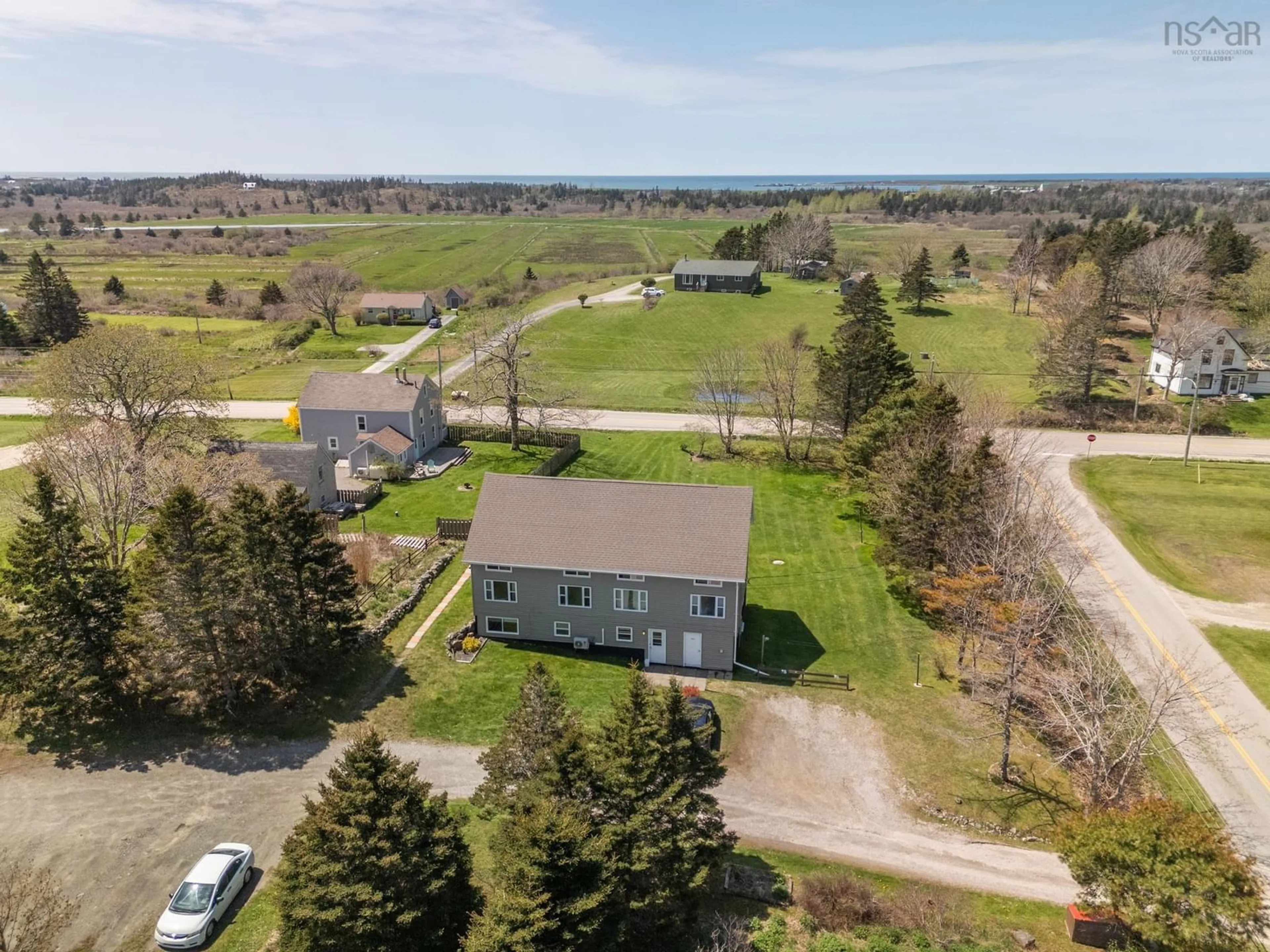 A pic from outside/outdoor area/front of a property/back of a property/a pic from drone, water/lake/river/ocean view for 10 Dearman Dr, Milton Highlands Nova Scotia B5A 5H1