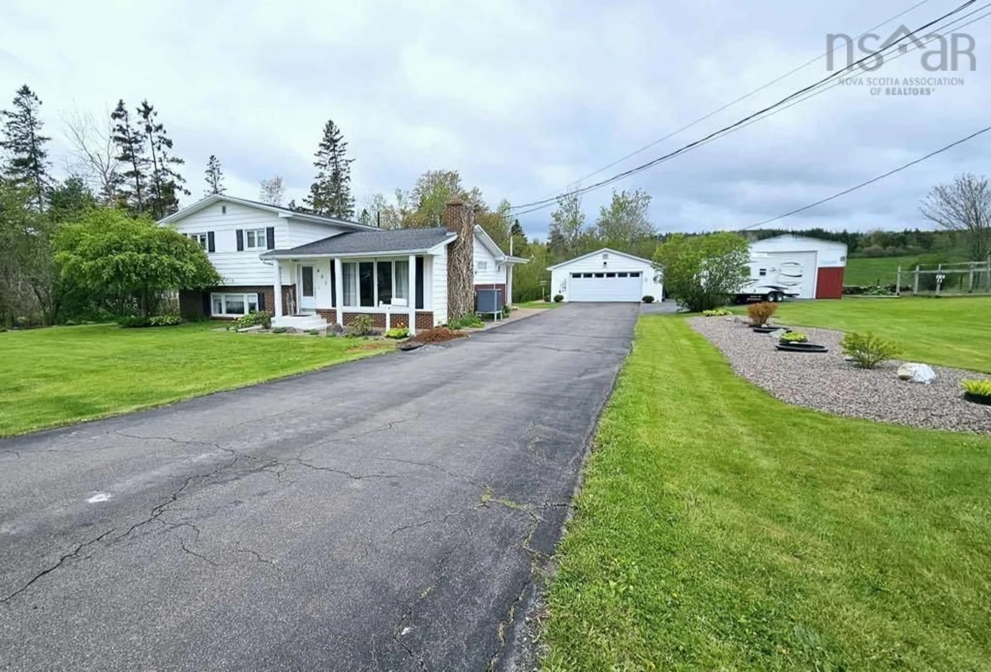 A pic from outside/outdoor area/front of a property/back of a property/a pic from drone, street for 431 Mountain Lee Rd, Upper Brookside Nova Scotia B6L 6M6