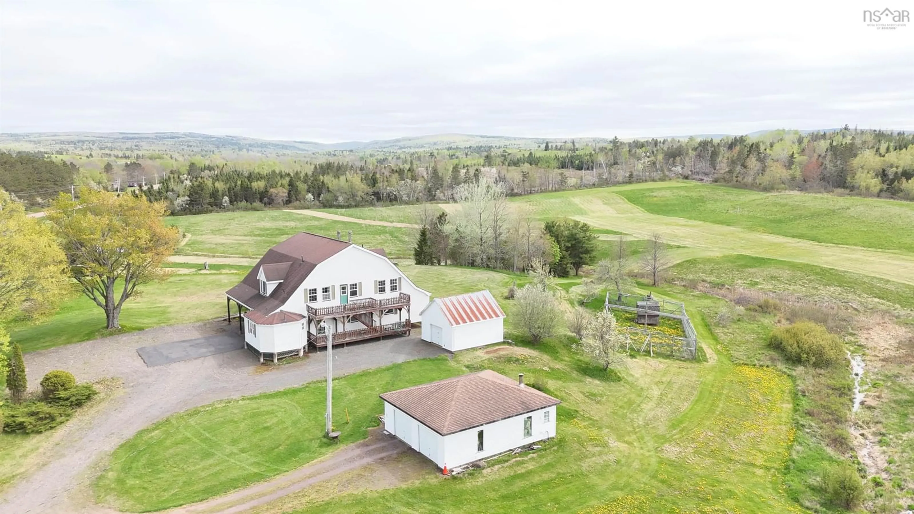 A pic from outside/outdoor area/front of a property/back of a property/a pic from drone, mountain view for 8627 311 Hwy, Balfron Nova Scotia B0K 1V0