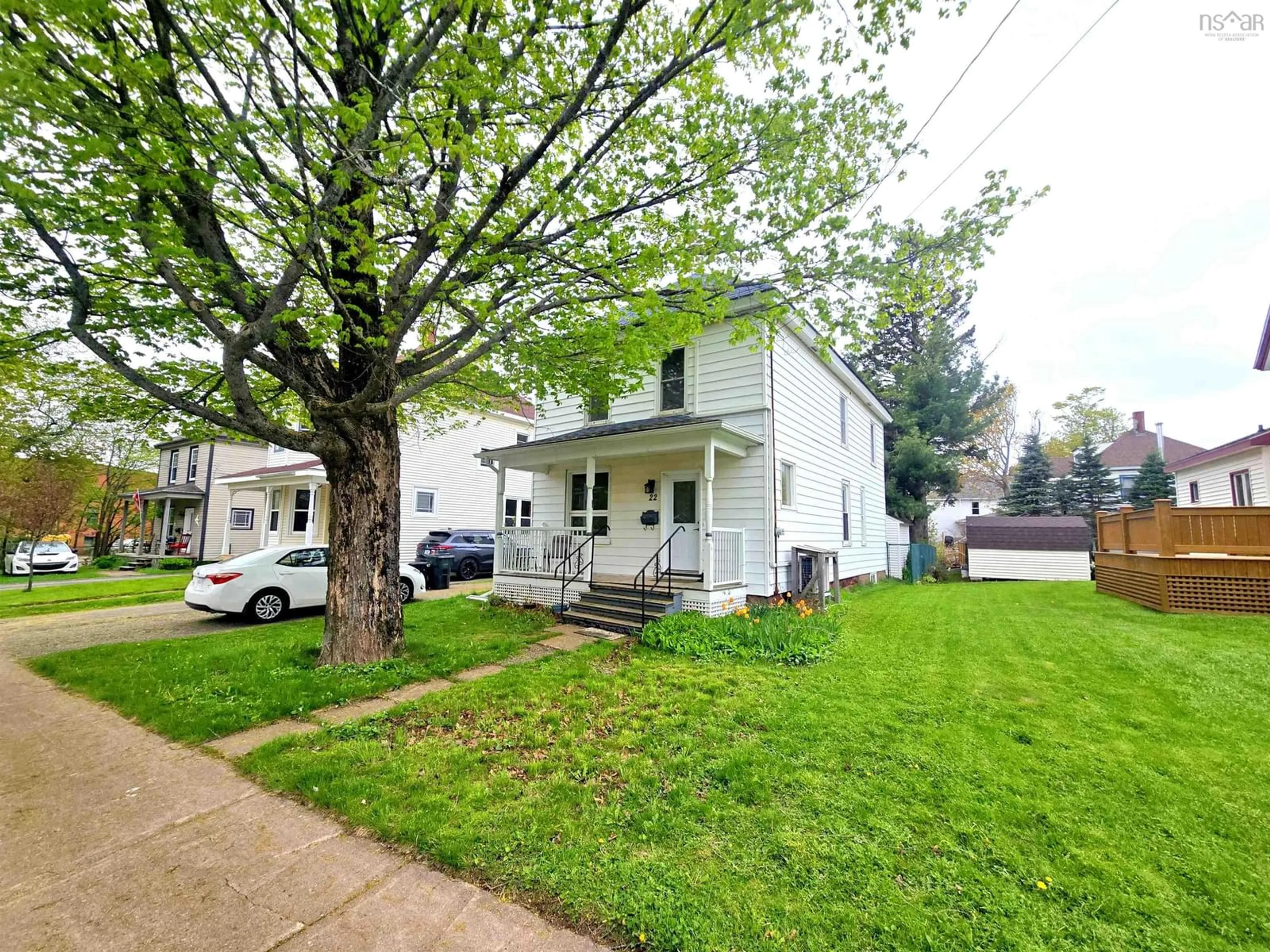 A pic from outside/outdoor area/front of a property/back of a property/a pic from drone, street for 22 Agnew St, Amherst Nova Scotia B4H 2B6