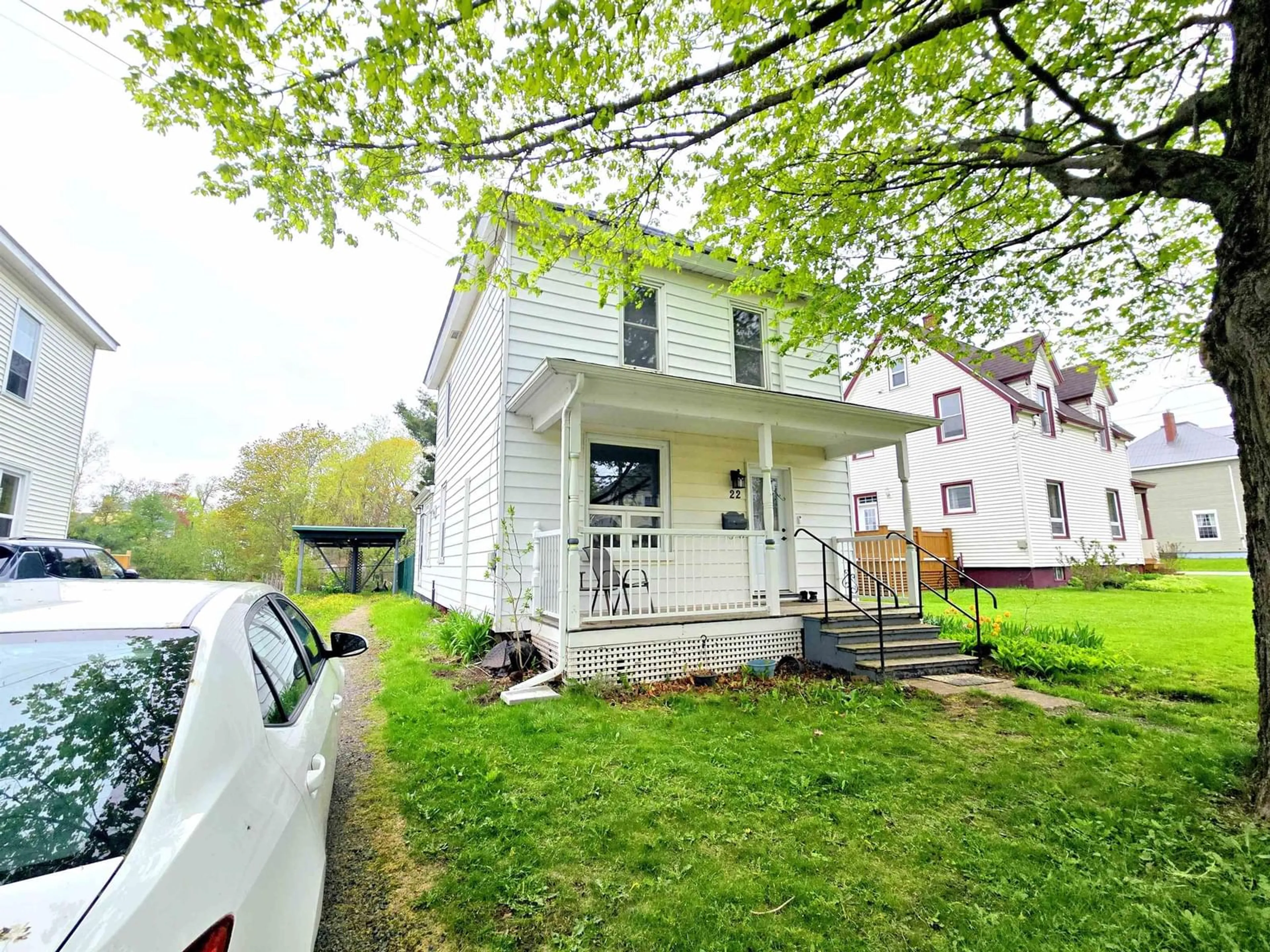 A pic from outside/outdoor area/front of a property/back of a property/a pic from drone, street for 22 Agnew St, Amherst Nova Scotia B4H 2B6