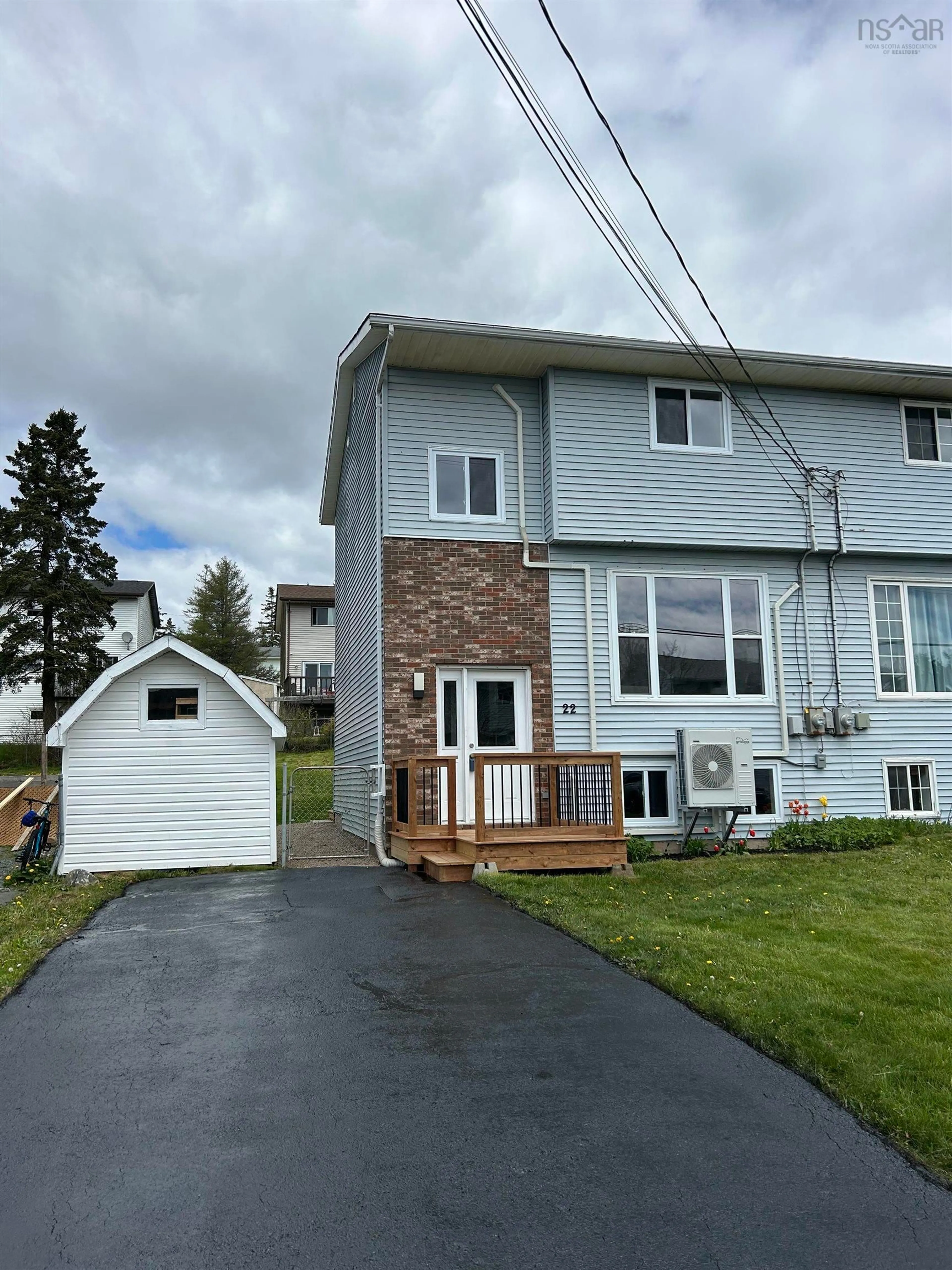 Home with vinyl exterior material, street for 22 Osborne Dr, Eastern Passage Nova Scotia B3G 1H2