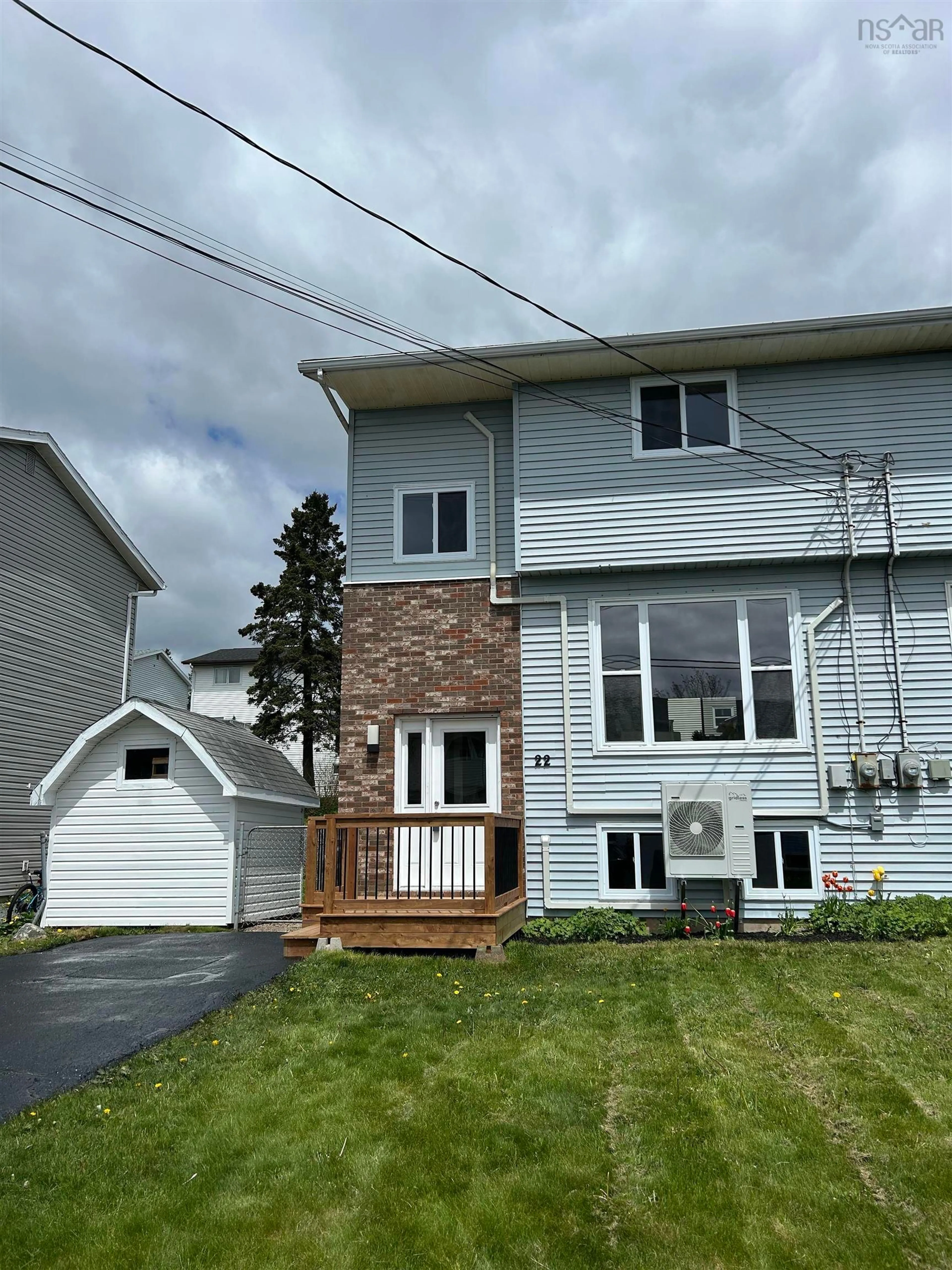 Home with vinyl exterior material, street for 22 Osborne Dr, Eastern Passage Nova Scotia B3G 1H2