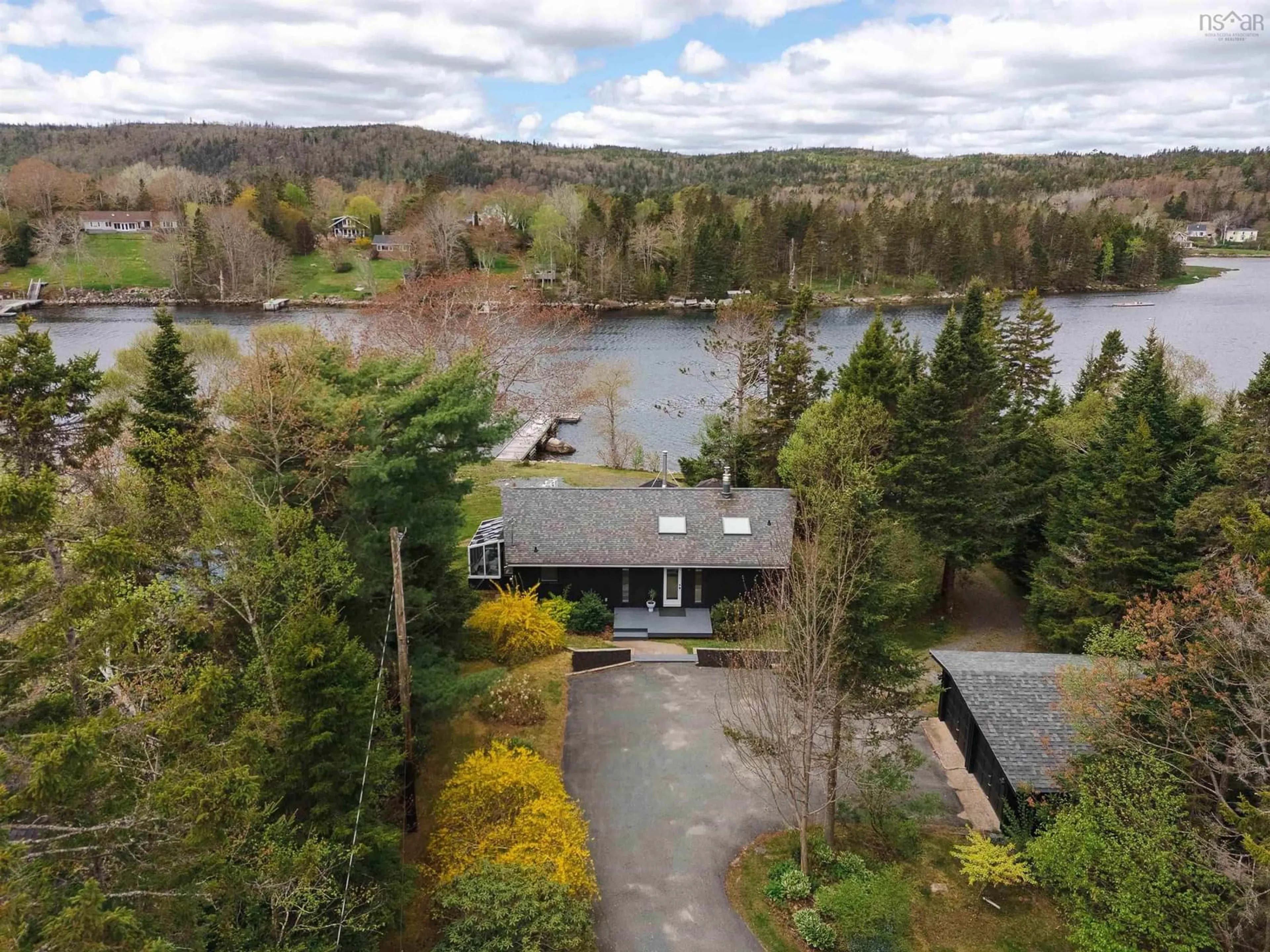 A pic from outside/outdoor area/front of a property/back of a property/a pic from drone, water/lake/river/ocean view for 149 Glenwood Dr, Head Of St. Margarets Bay Nova Scotia B3Z 2E7