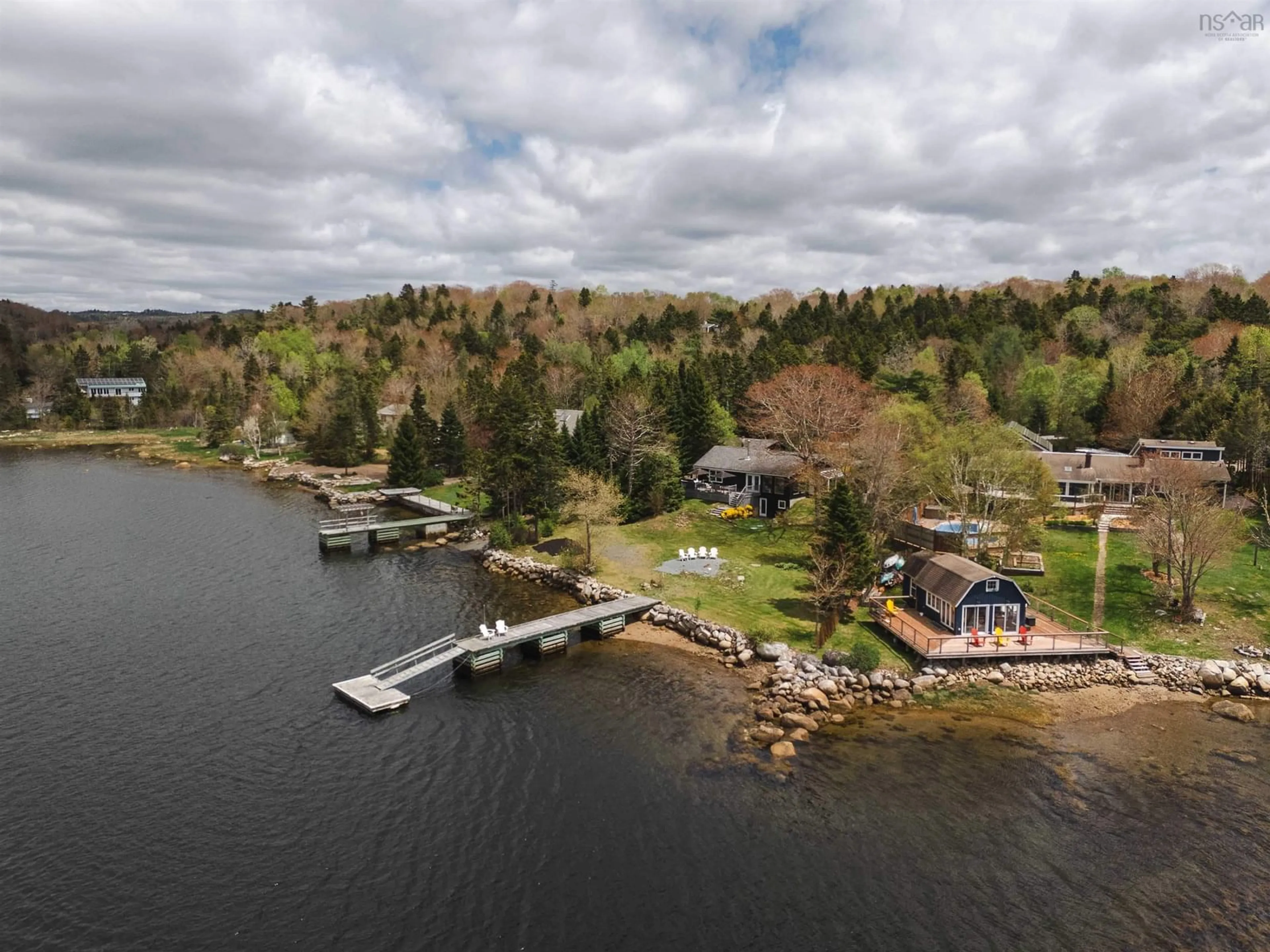 A pic from outside/outdoor area/front of a property/back of a property/a pic from drone, water/lake/river/ocean view for 149 Glenwood Dr, Head Of St. Margarets Bay Nova Scotia B3Z 2E7