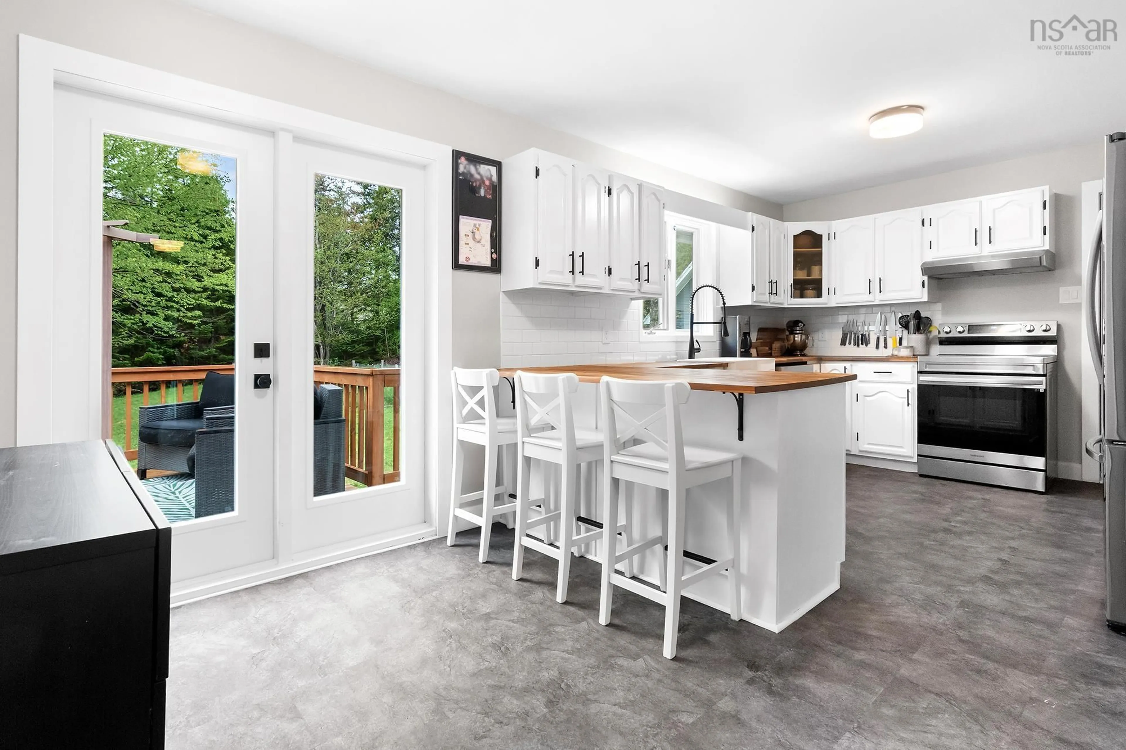 Open concept kitchen, ceramic/tile floor for 48 Norman Blvd, Hammonds Plains Nova Scotia B4B 1N5