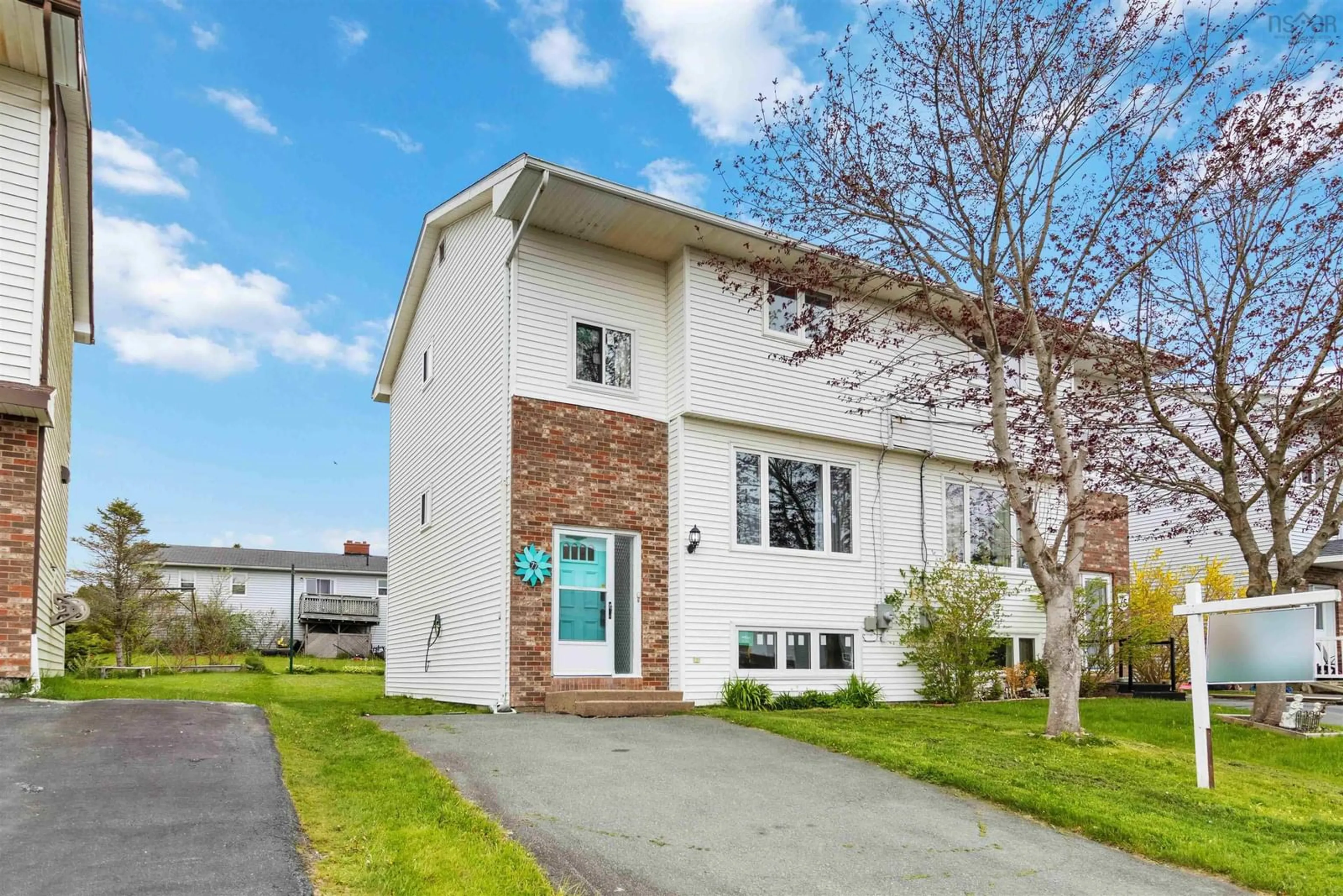 Home with vinyl exterior material, street for 77 Cannon Cres, Eastern Passage Nova Scotia B3G 1E8