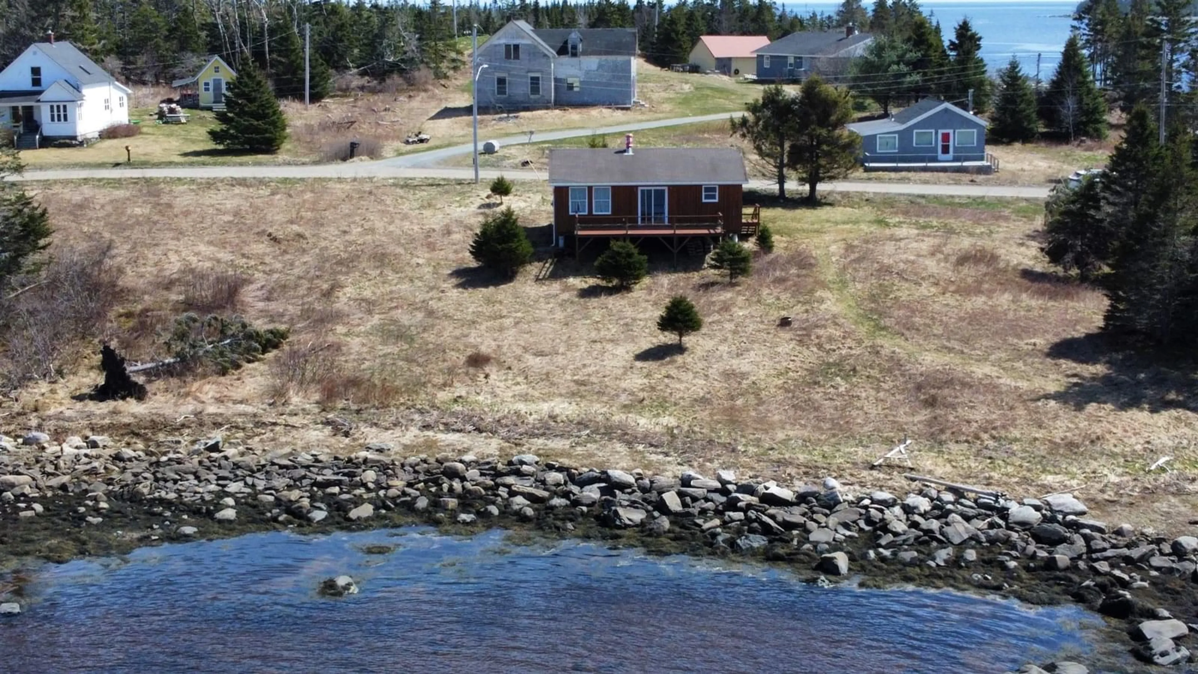 A pic from outside/outdoor area/front of a property/back of a property/a pic from drone, water/lake/river/ocean view for 52 Sonora Wharf Rd, Sonora Nova Scotia B0J 3C0