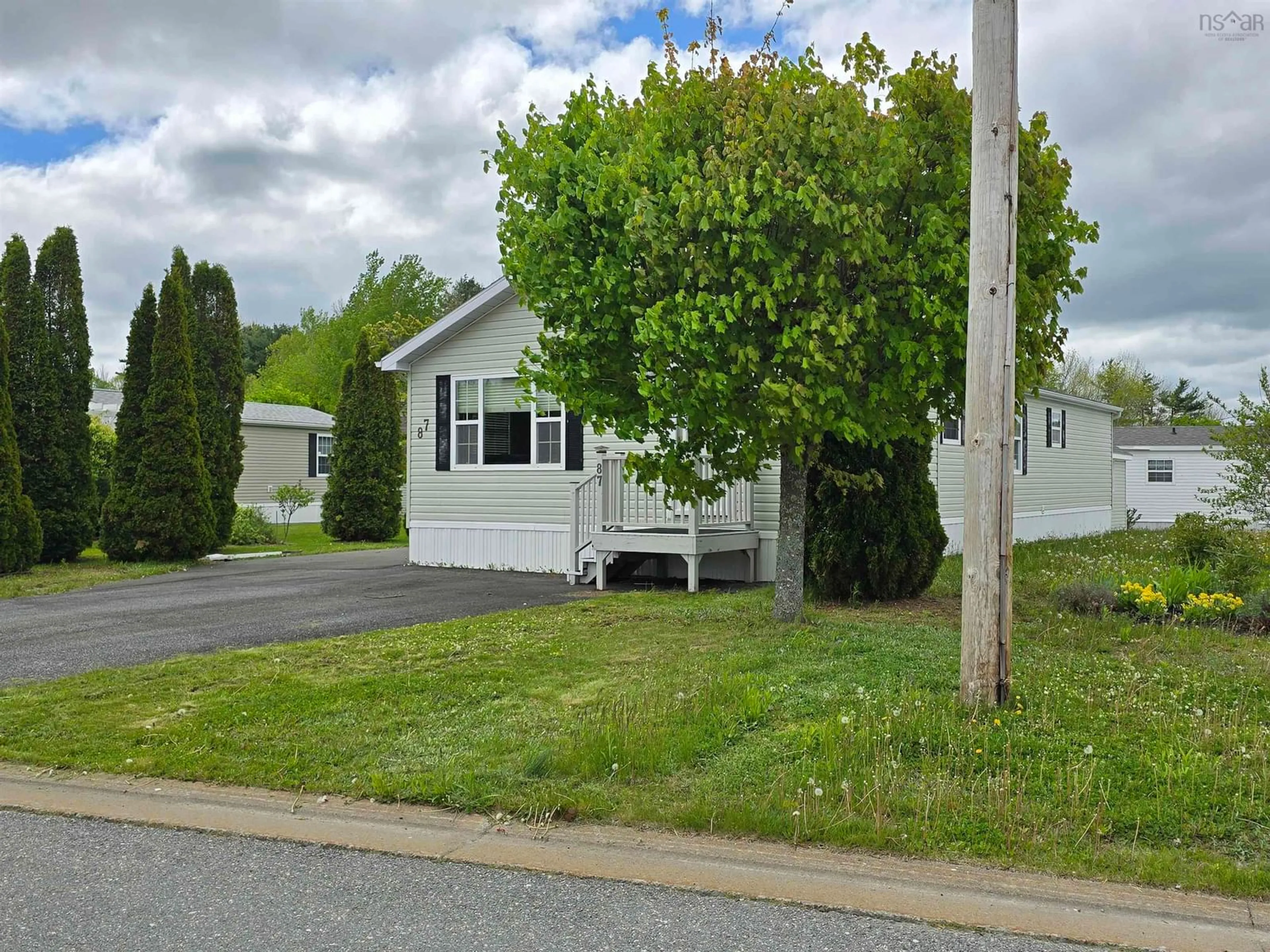 Home with vinyl exterior material, street for 87 Haven Dr, Bridgewater Nova Scotia B4V 4C5