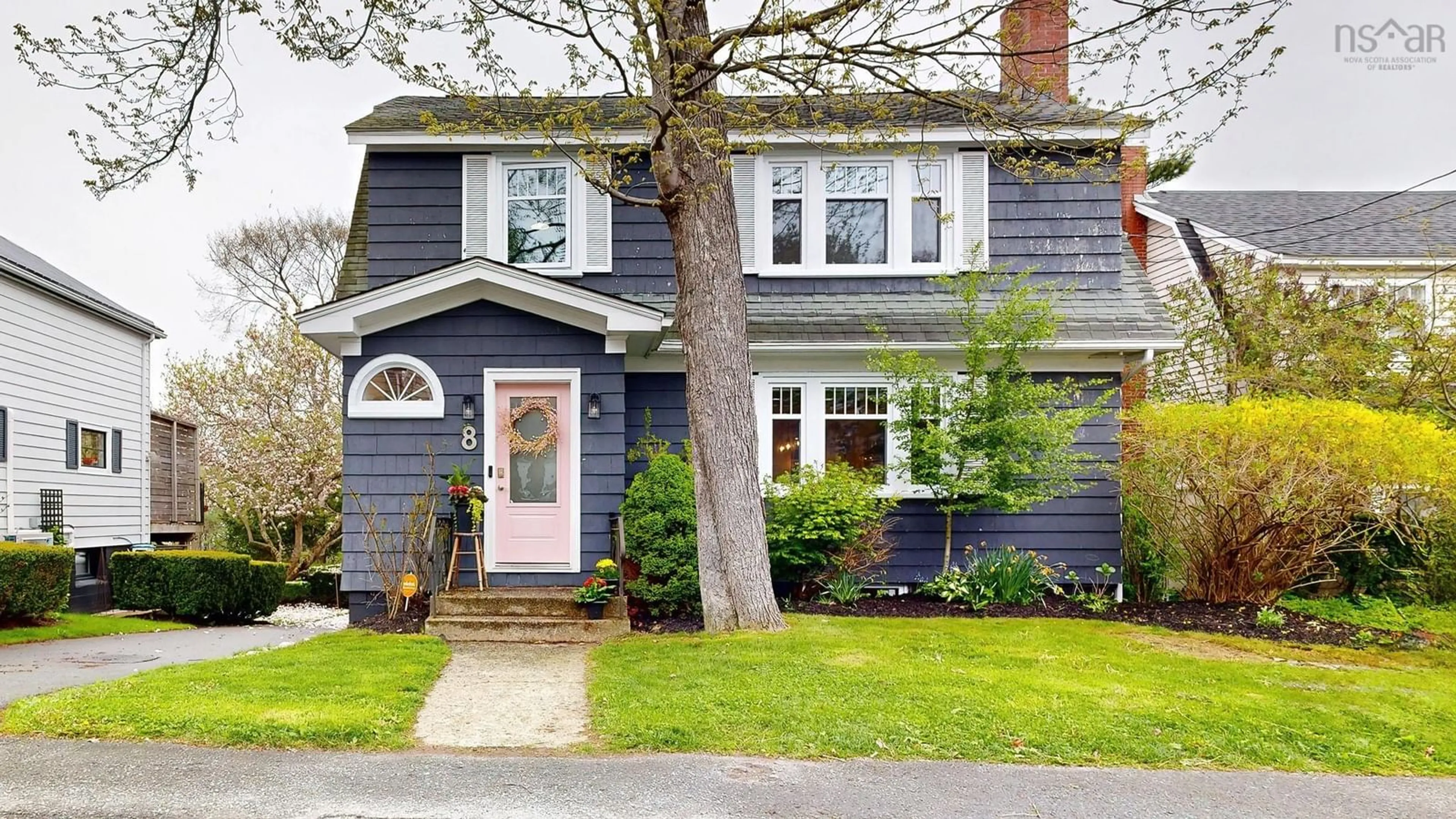 Home with vinyl exterior material, street for 8 Alderwood Dr, Halifax Nova Scotia B3N 1S7