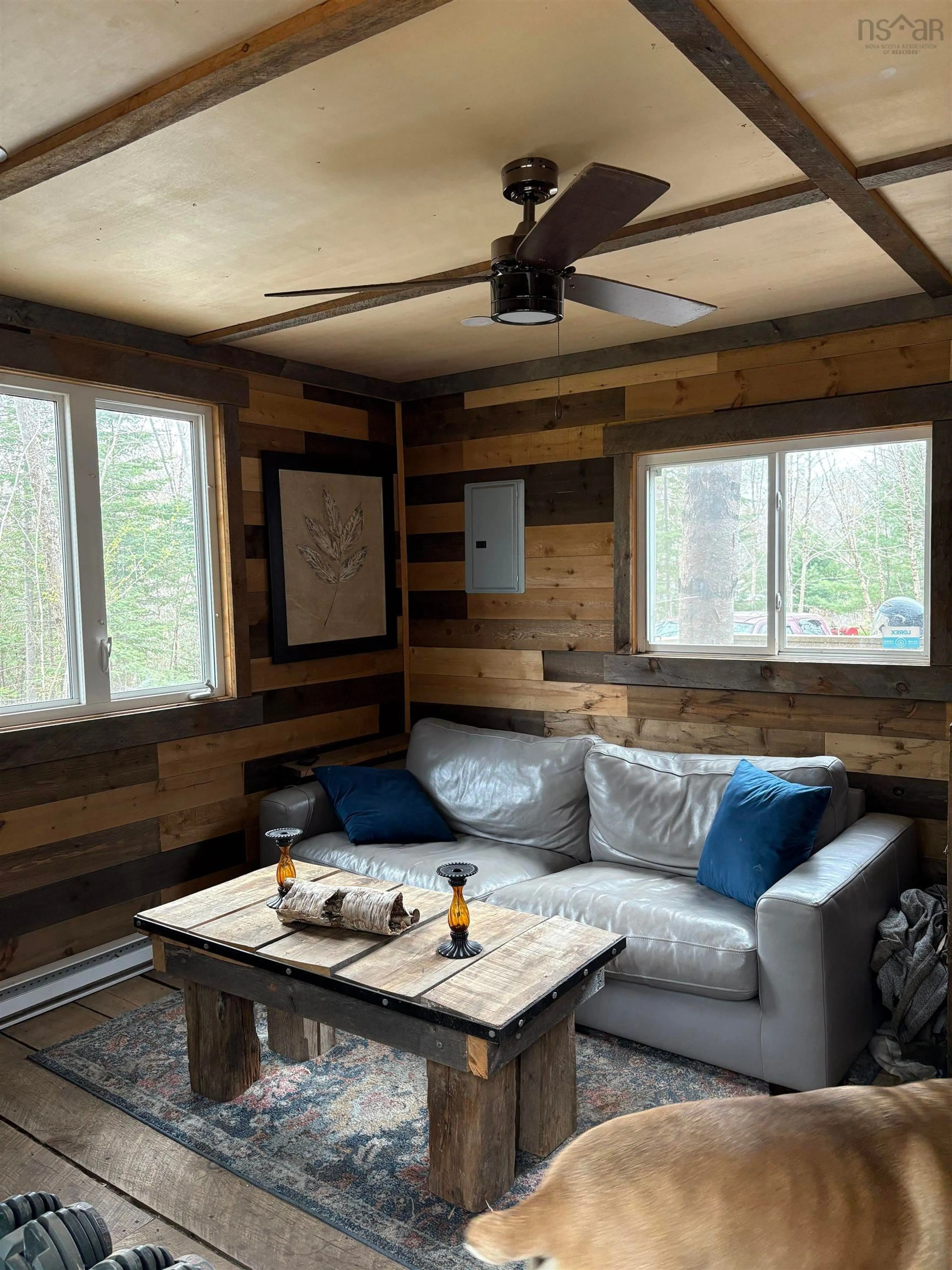 Living room with furniture, wood/laminate floor for 198 Alpine Dr, Wittenburg Nova Scotia B0N 2J0