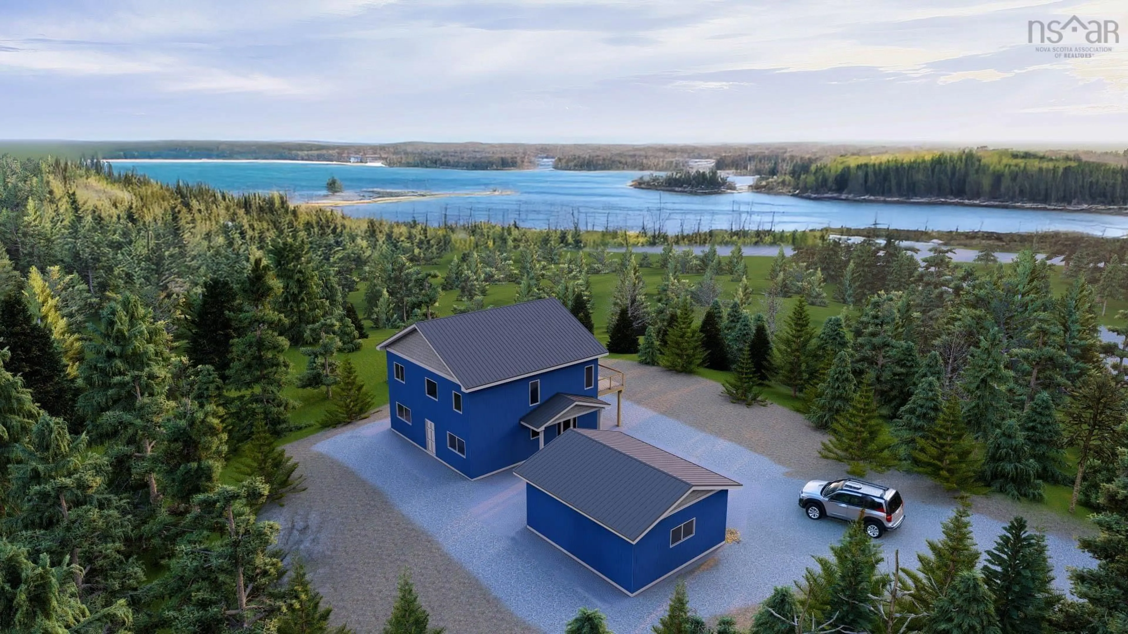 A pic from outside/outdoor area/front of a property/back of a property/a pic from drone, water/lake/river/ocean view for Lot 2A East Petpeswick Rd, East Petpeswick Nova Scotia B0J 2L0