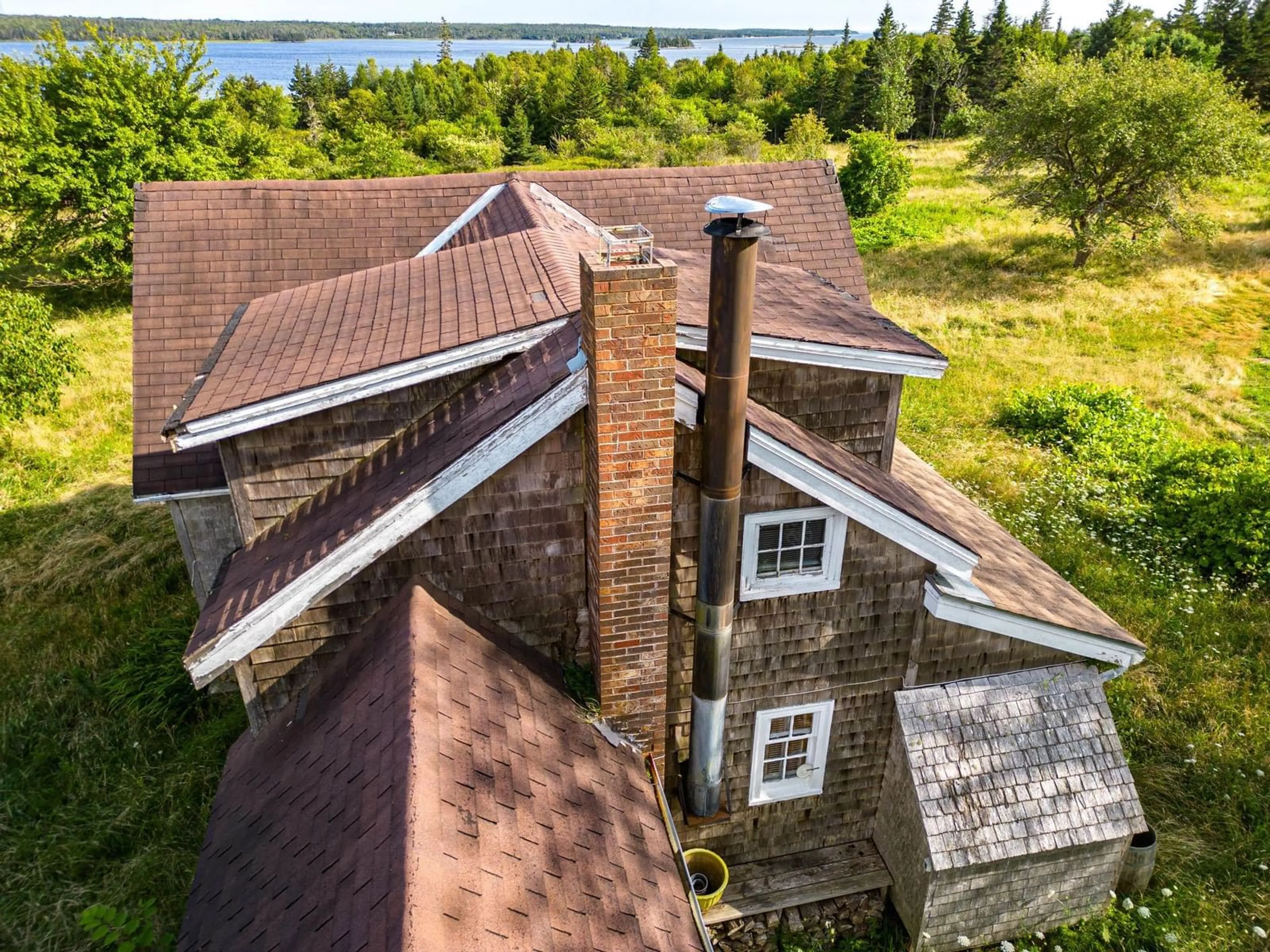 A pic from outside/outdoor area/front of a property/back of a property/a pic from drone, water/lake/river/ocean view for 43 Stevens Rd, East Green Harbour Nova Scotia B0T 1L0