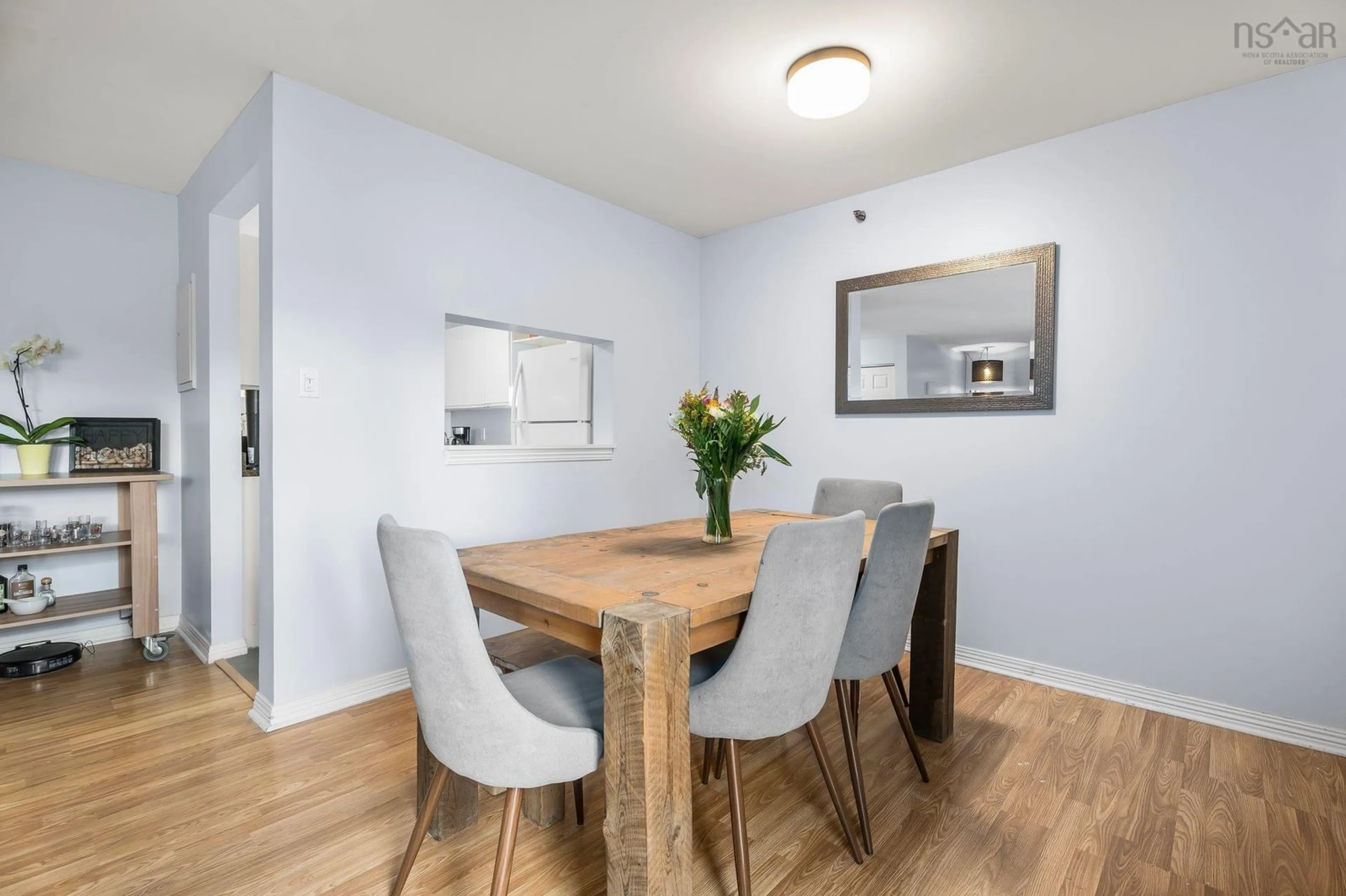Dining room, wood/laminate floor for 203 Ross St #205, Halifax Nova Scotia B3M 3Z2