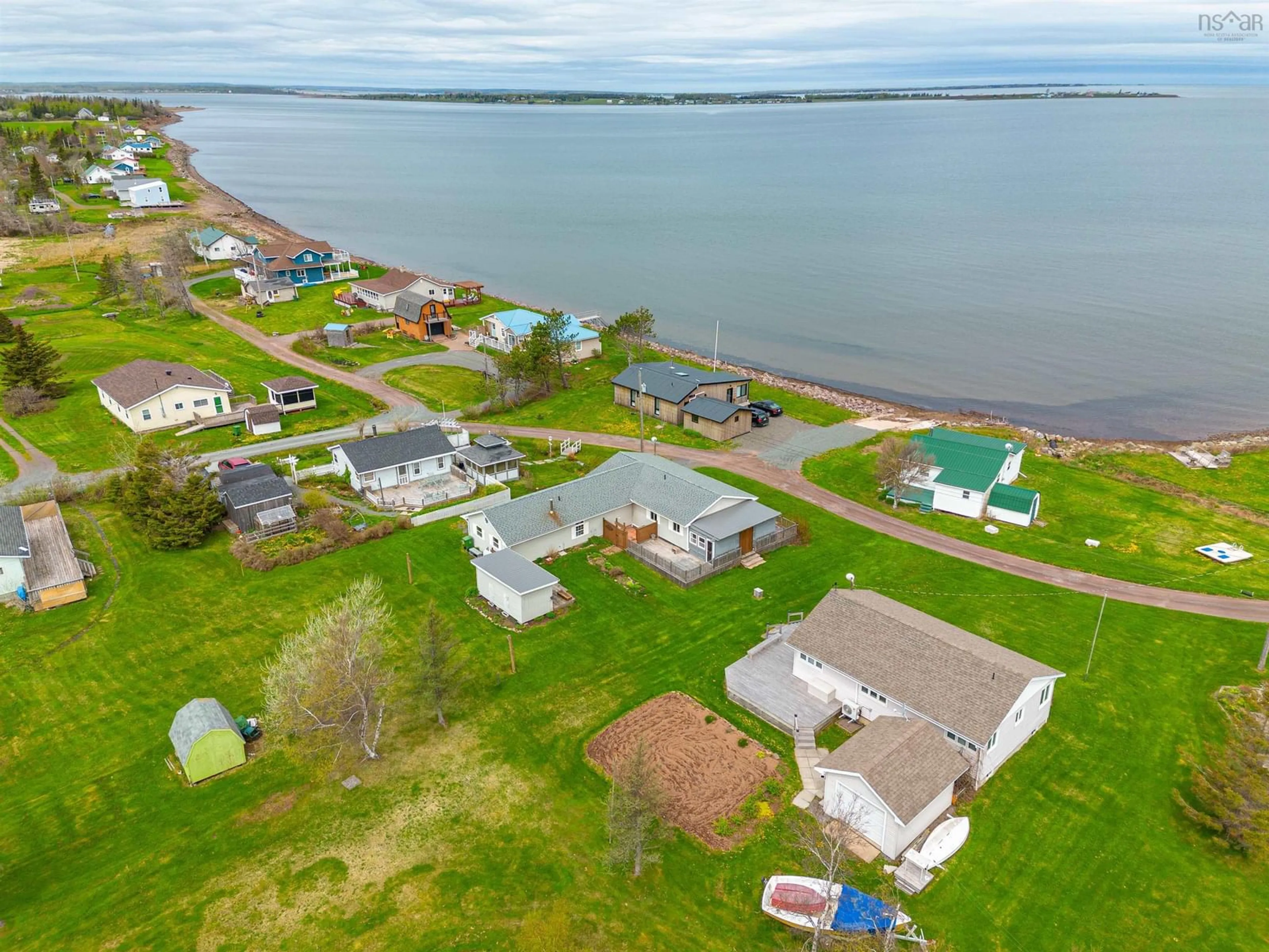 A pic from outside/outdoor area/front of a property/back of a property/a pic from drone, water/lake/river/ocean view for 54 Smith Cove Rd, Brule Nova Scotia B0K 1V0